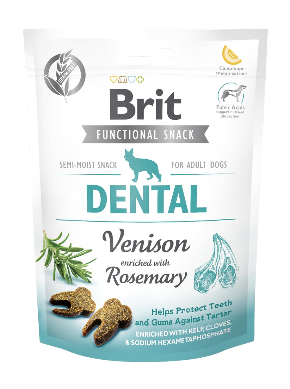 Brit Care Functional Snack, Dişler Ve Diş Etlerini Korumak İçin, Tahılsız, Geyik Etli Ve Biberiyeli, Fonksiyonel Yetişkin Köpek Ödülü, 150 g
