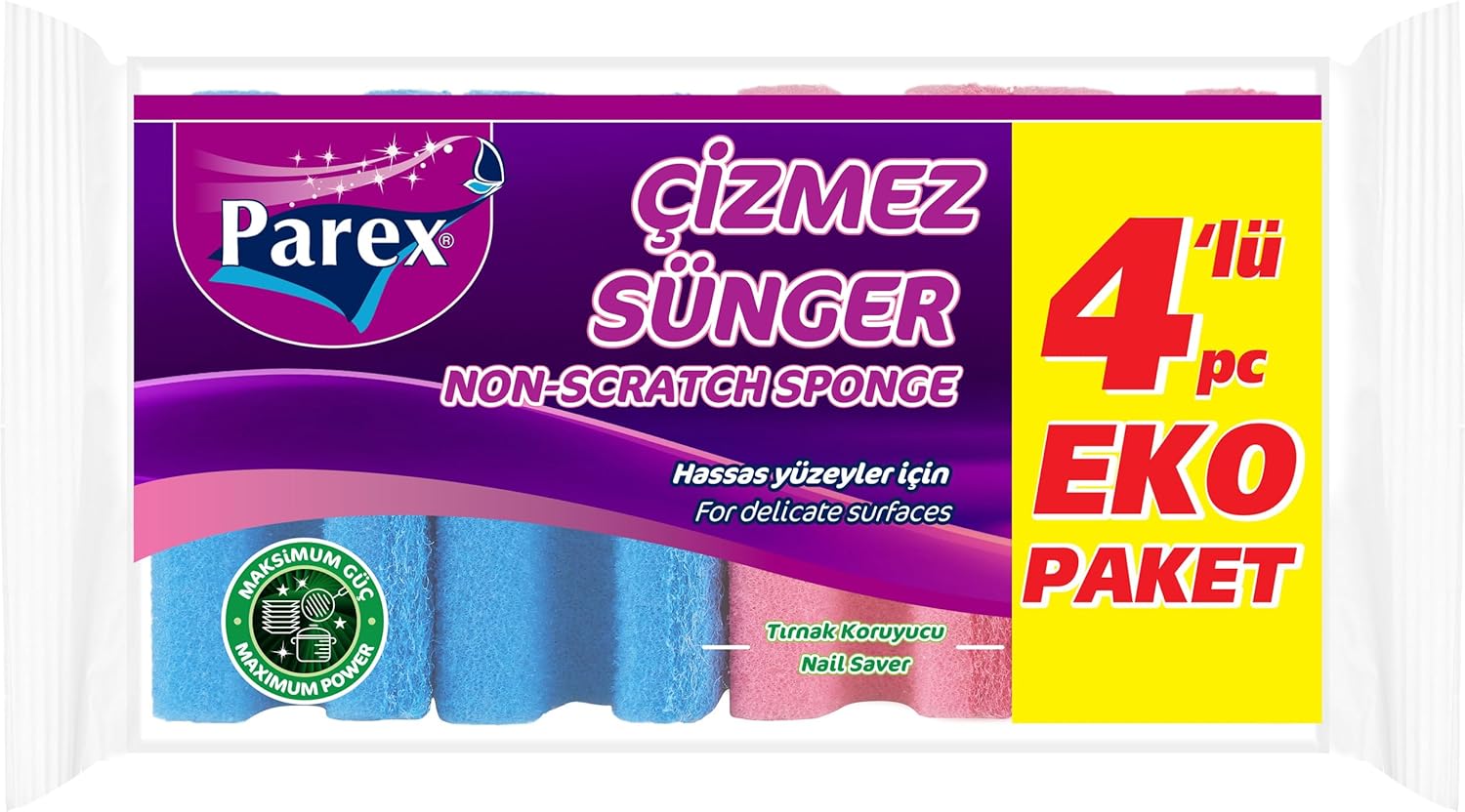 Parex Çizmez Sünger Oluklu 4'lü