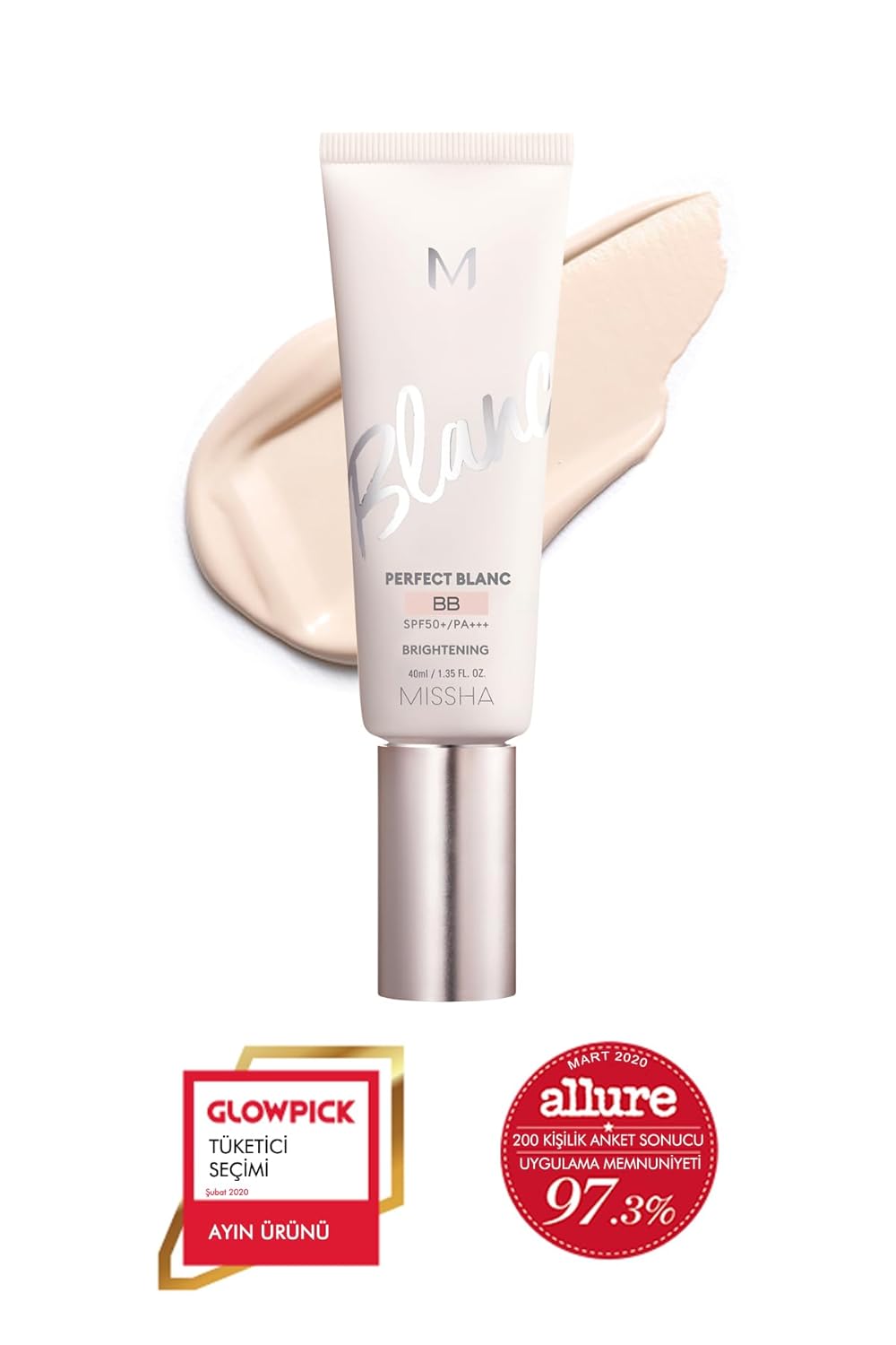 MISSHA Aydınlatıcı&Ton Eşitleyici Çok Fonksiyonlu BB Krem M Perfect Blanc BB Cream SPF50+/PA++++ 21/Vanilla