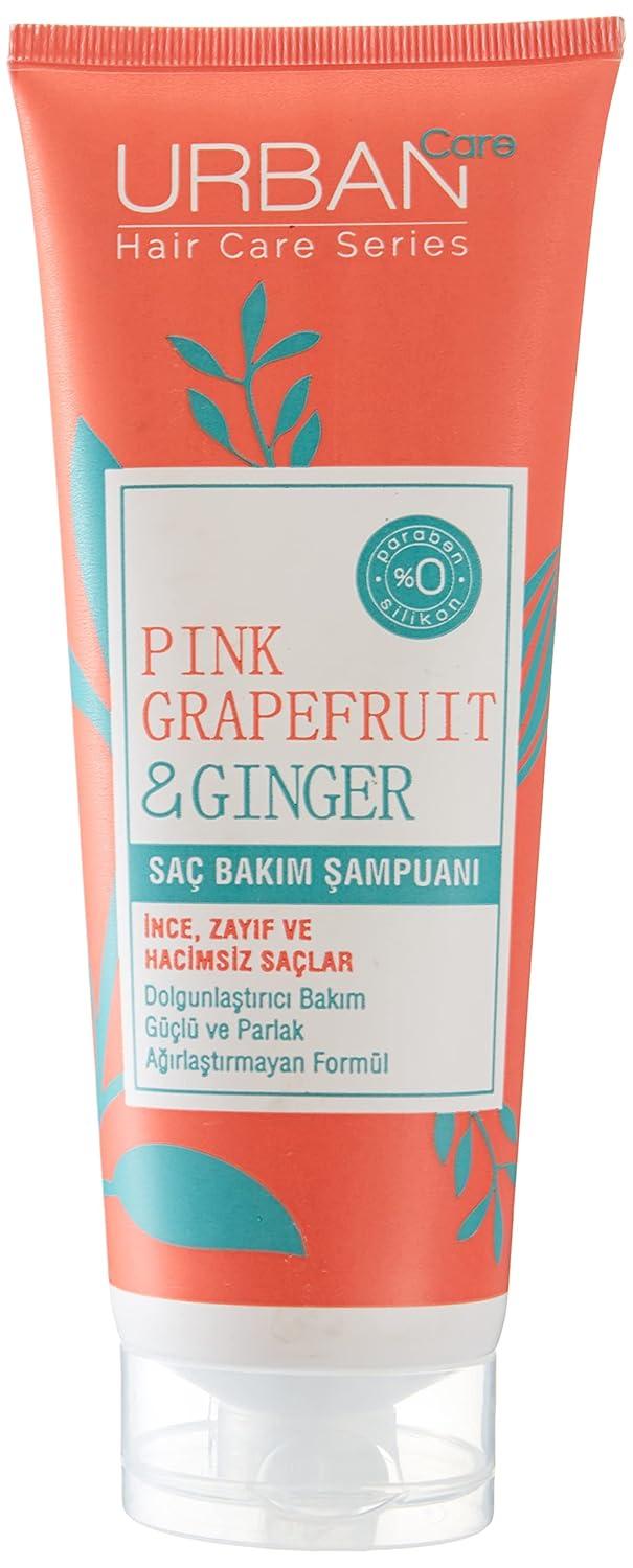 URBAN Care Pink Grapefruit & Ginger İnce Telli Saçlara Özel Dolgunlaştırıcı Saç Bakım Şampuanı 250 ml- Vegan