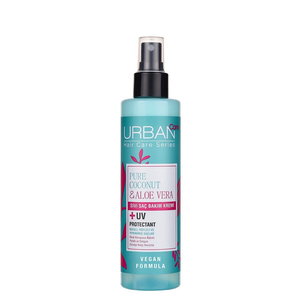 URBAN CarePure Coconut & Aloe Vera Boyalı Saçlar Özel Renk Koruyucu Sıvı Saç Bakım Kremi 200 ml- Vegan