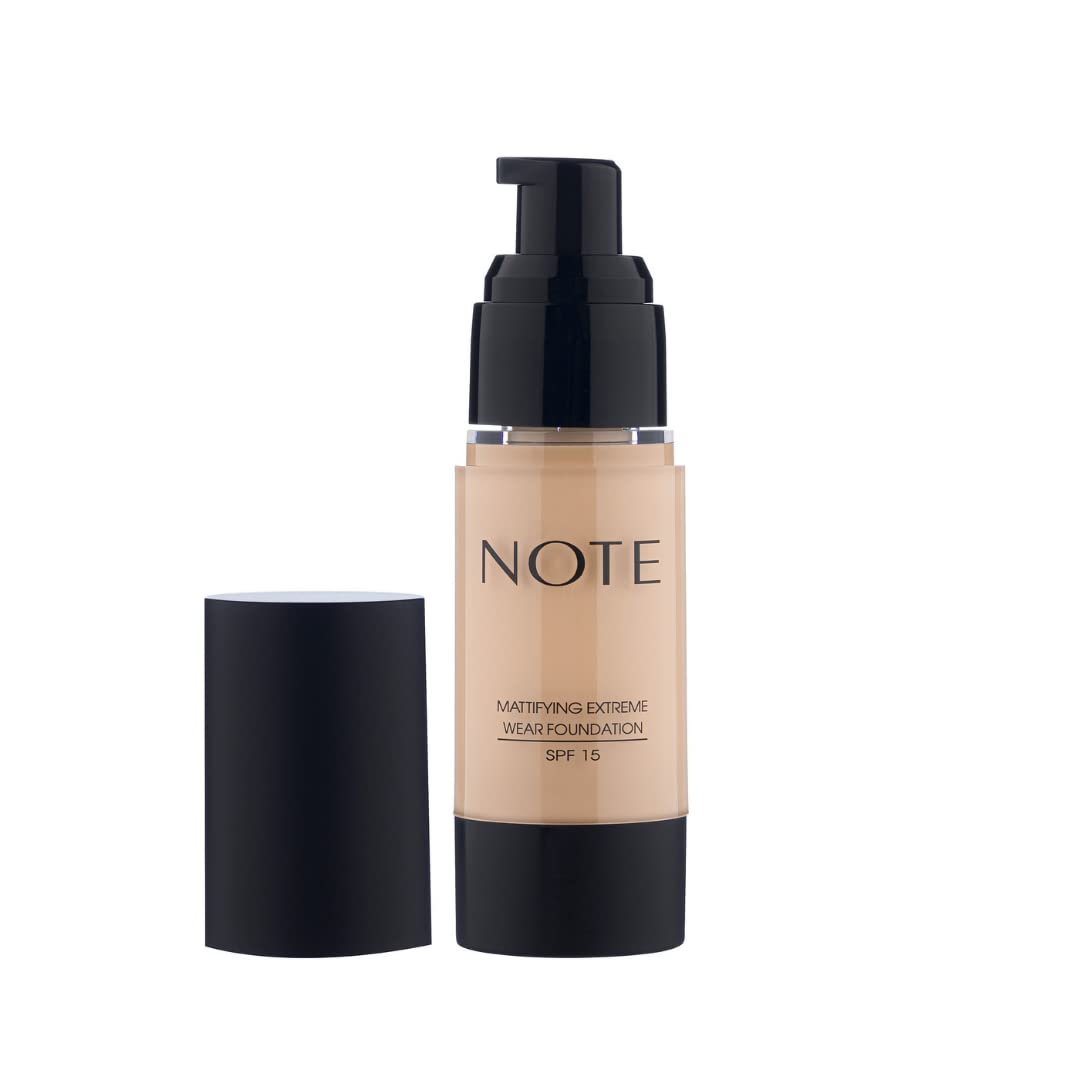 Note Mattifying Extreme Wear 01 Beige Mat Bitişli SPF 15 Kapatıcı Fondöten