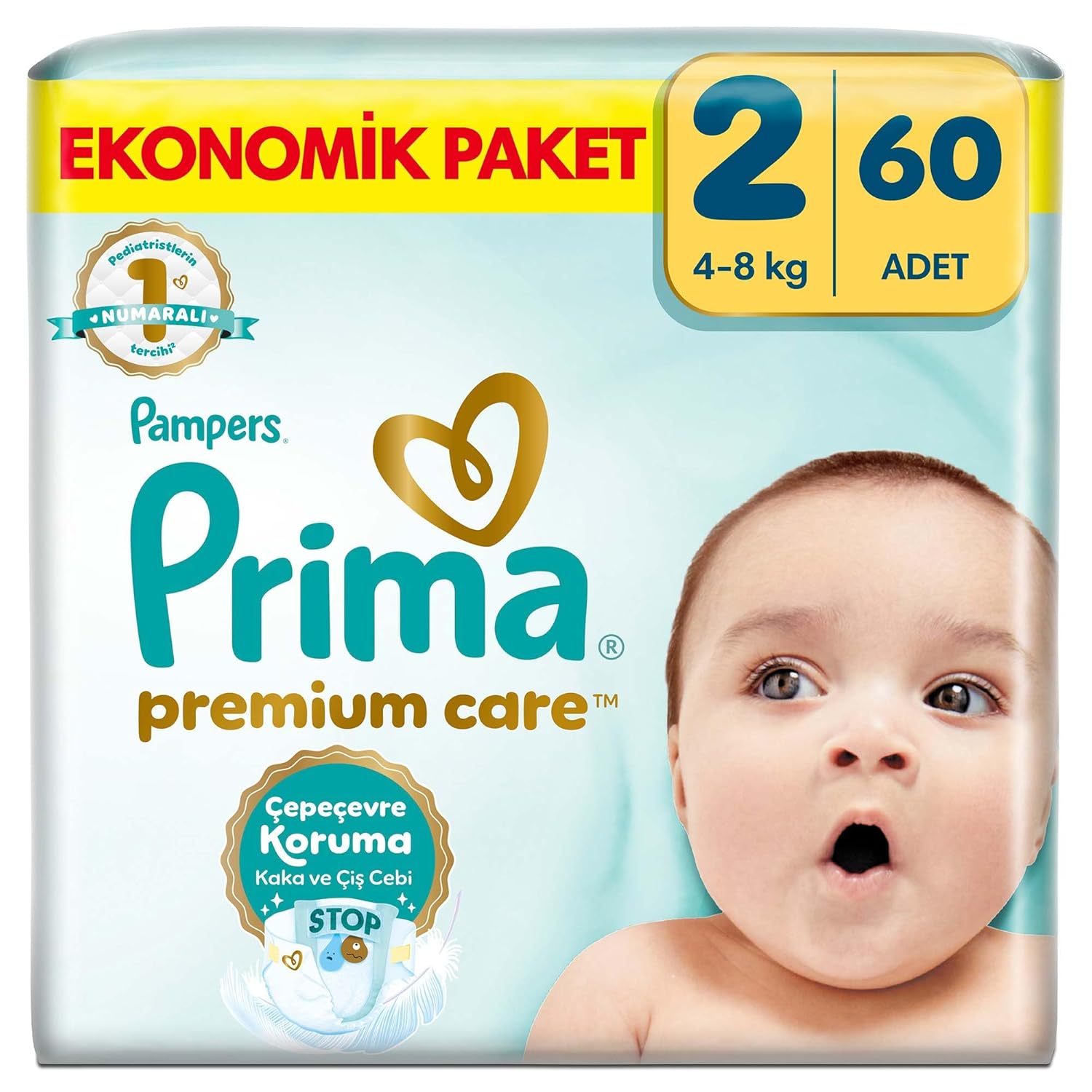 Prima Bebek Bezi Premium Care 2 Numara 60 Adet Ekonomik Paket