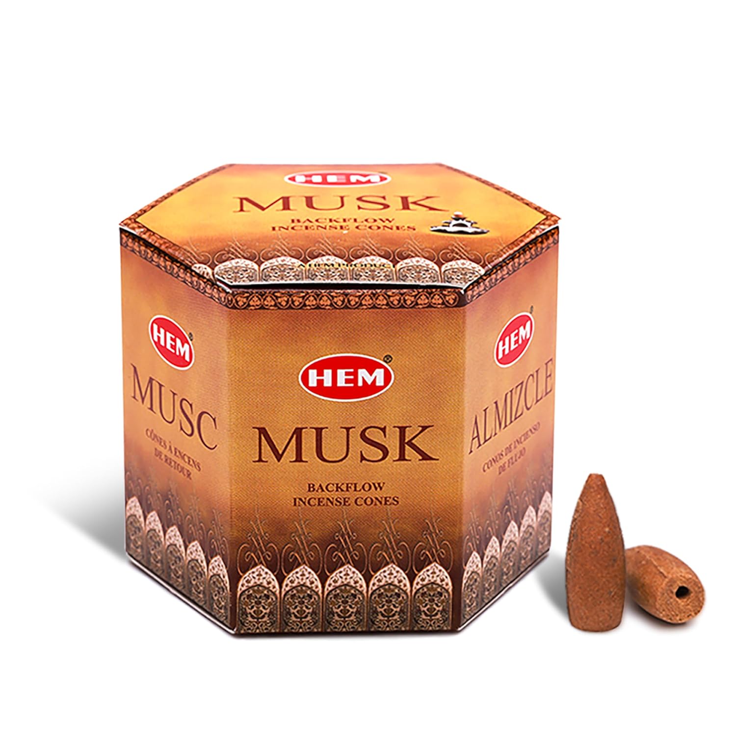 Hem Tütsü Geri Akış Şelale Misk Kokulu 40 Konik Tütsü - Musk Backflow Incense Cones