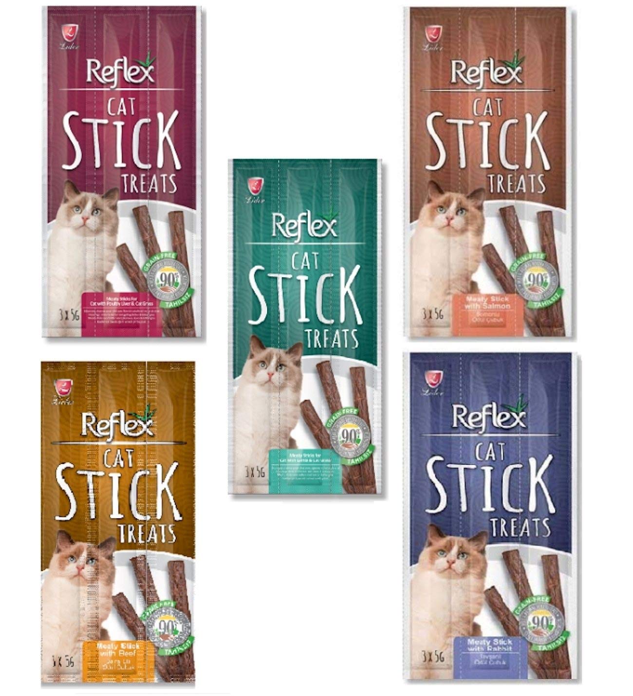 Reflex Stick 5'li Mix Kedi Ödül Set