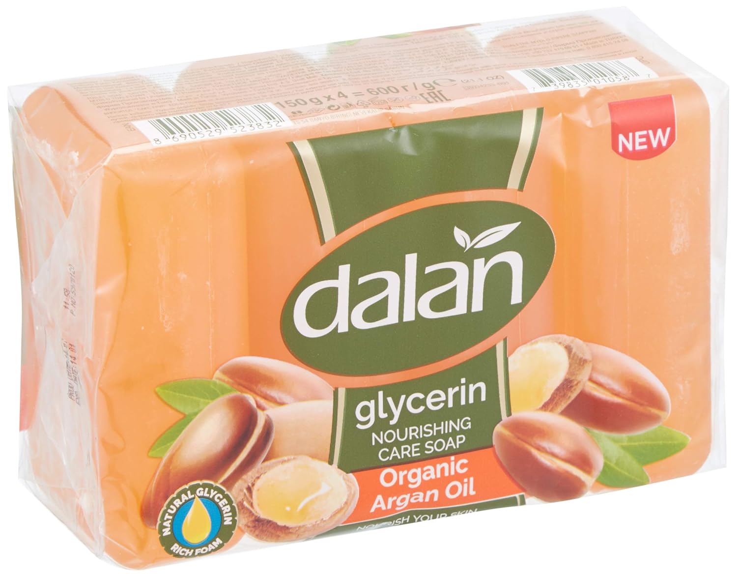 Dalan Organik Yaglar Argan Banyo&Duş Sabunu 150x4 g