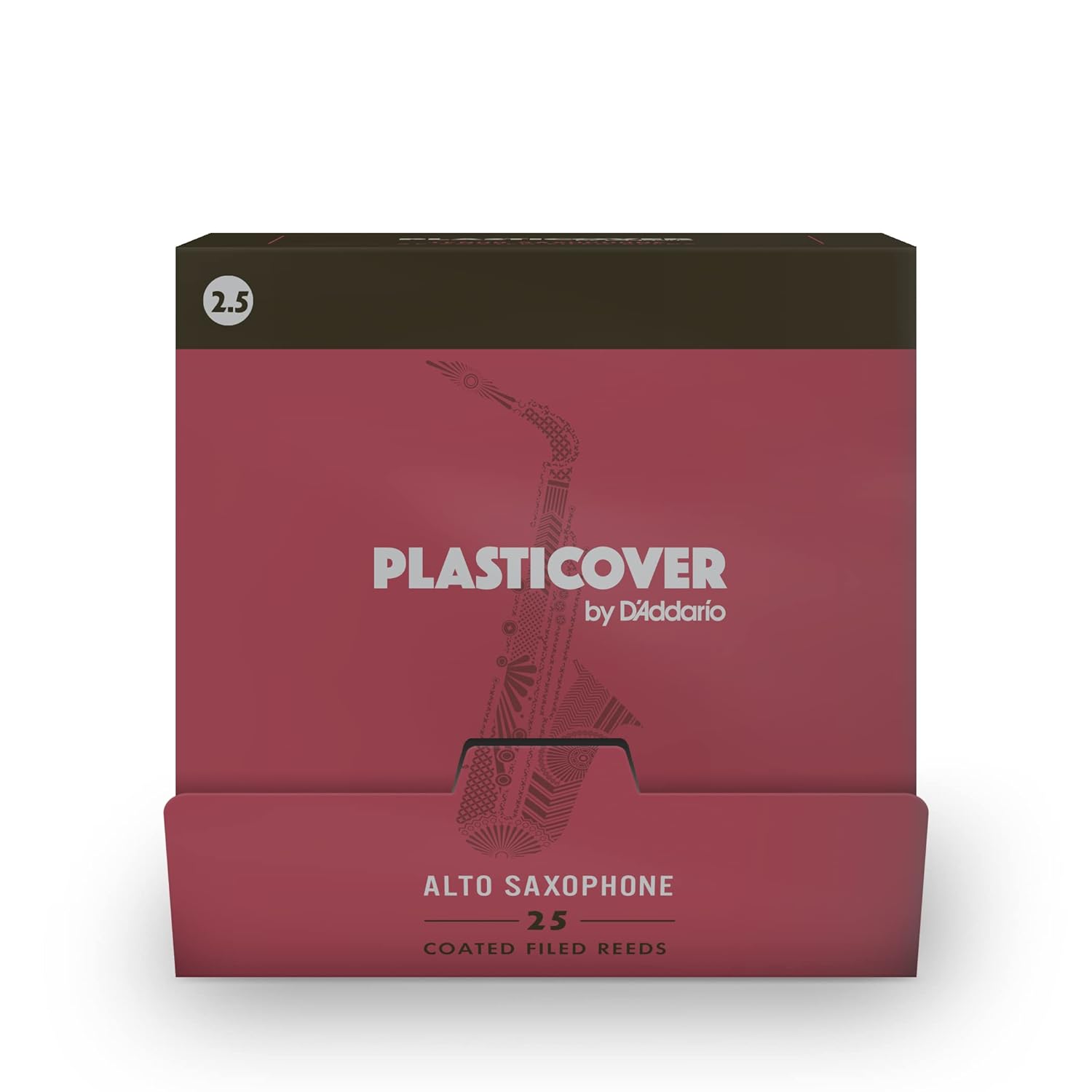 D'Addario Plasticover by Altsaksafon için yapraklar, kalınlık 2,5, 25'li paket