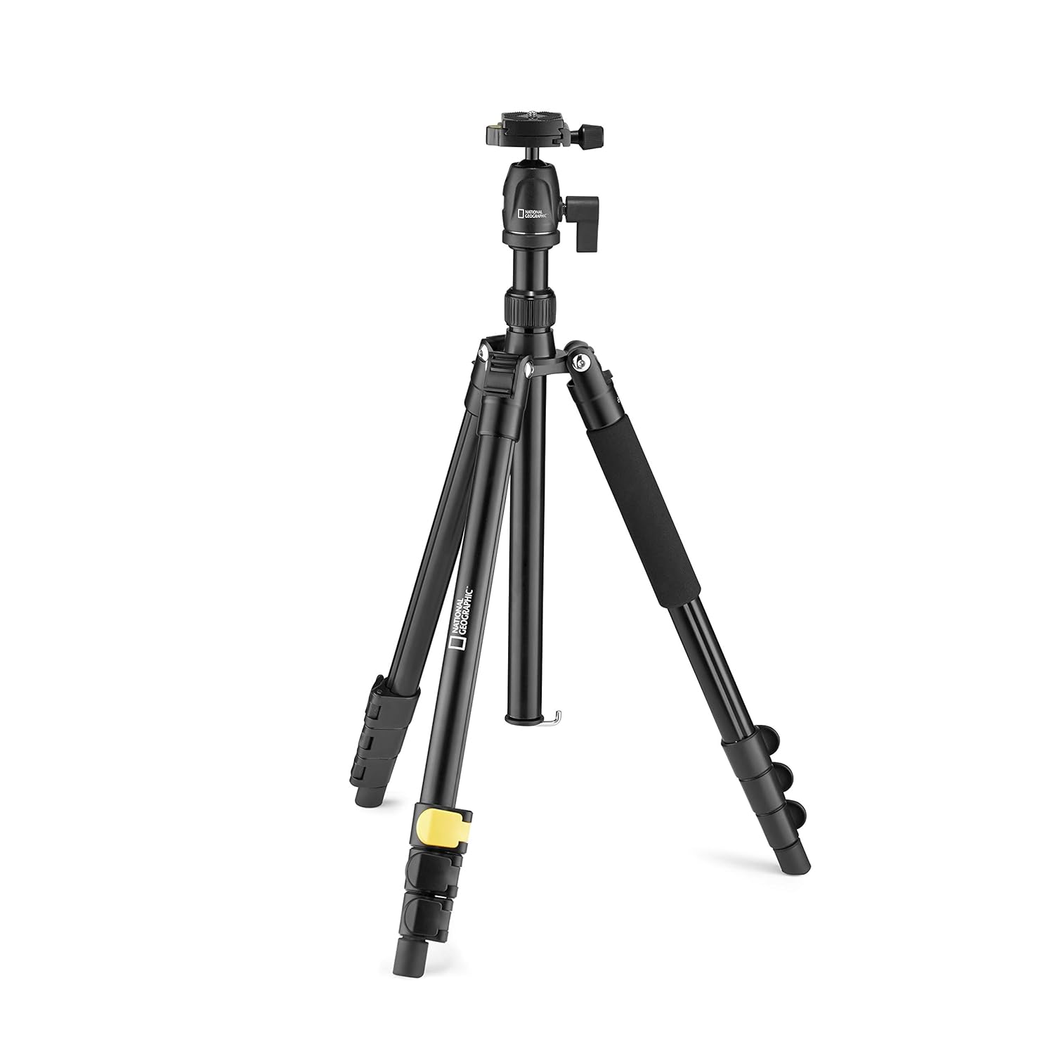 NATIONAL GEOGRAPHIC Seyahat Fotoğraf Tripod Seti, Monopodlu, Alüminyum, 4 Parçalı Ayaklar, Kaldıraçlı Kilitler, 6 kg'a Kadar Taşıma Kapasitesi, Taşıma Çantası, Top Başlı, Hızlı Sıkıştırma NGTR001L