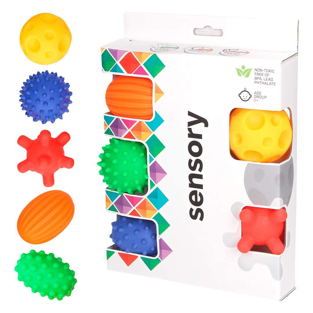 Poema & Rosa Sensory duyusal plastik bebek topu 5 adet
