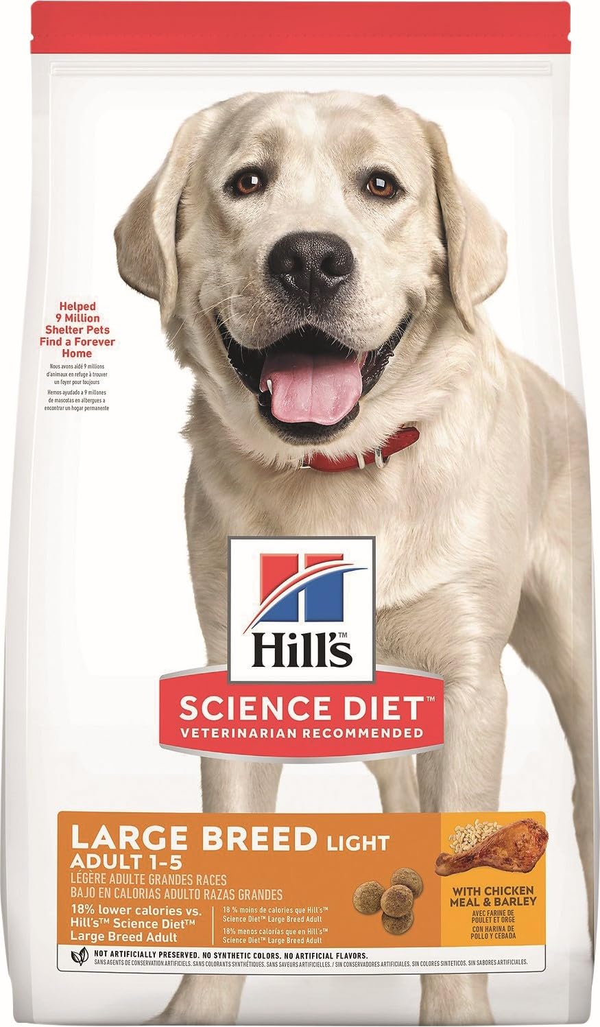 Hill's SCIENCE PLAN Light Yetişkin Büyük Irk Tavuklu Köpek Maması 14 kg