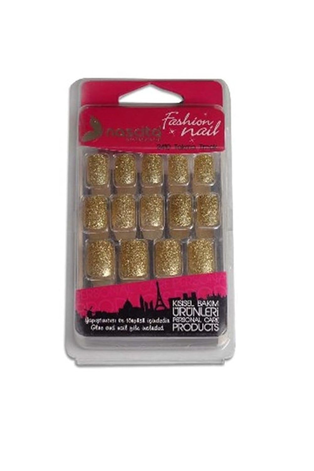 Nascita Altın Simli Takma Tırnak (24'Lü)