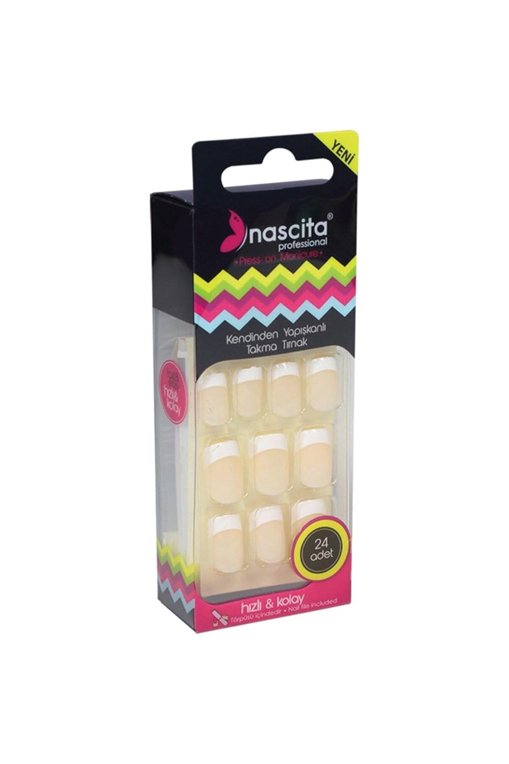 Nascita French Mat Tırnak Kendinden Yapışkanlı (24'Lü)