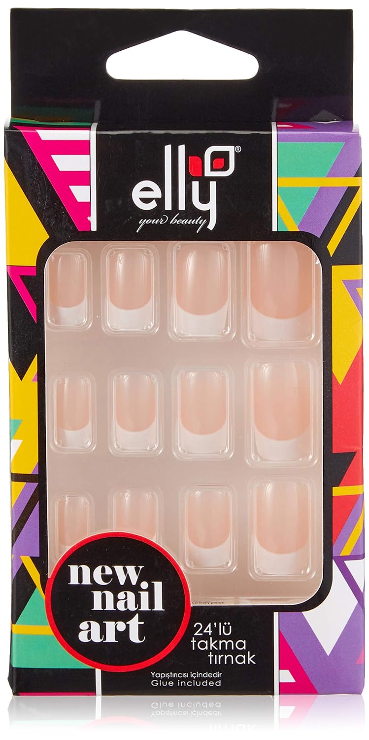 Elly Takma Tirnak Doğal 24 Lu French 6 1 Paket