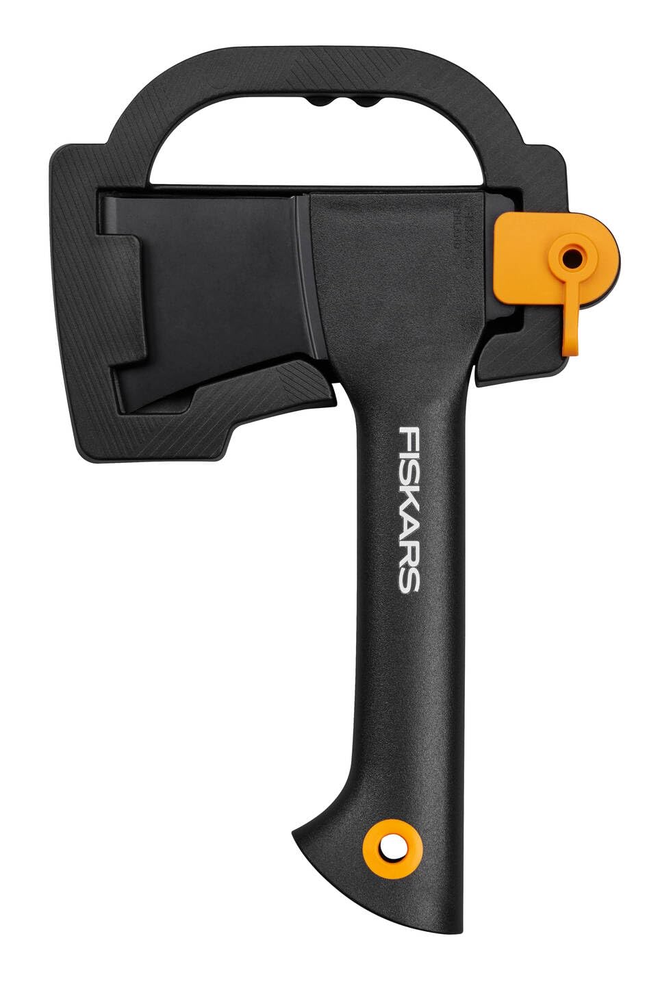 Fiskars Kamp Baltası, Masif, Taşıma çantası ile, Yapışmaz kaplama, Çelik bıçak/Fiberglas plastik sap, Siyah, A5, Uzunluk: 26 cm, 566 g, 1051084