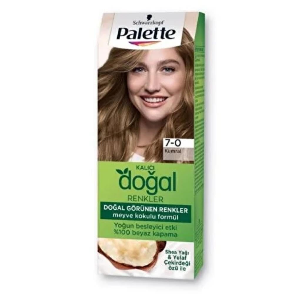 Palette Kalıcı Doğal Renkler 7-0 Kumral Shea Yağı & Yulaf Çekirdeği Özlü Saç Boyası