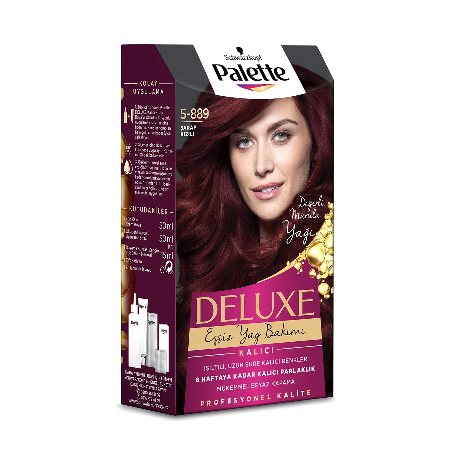 Palette Deluxe 5-889 Şarap Kızılı Saç Boyası