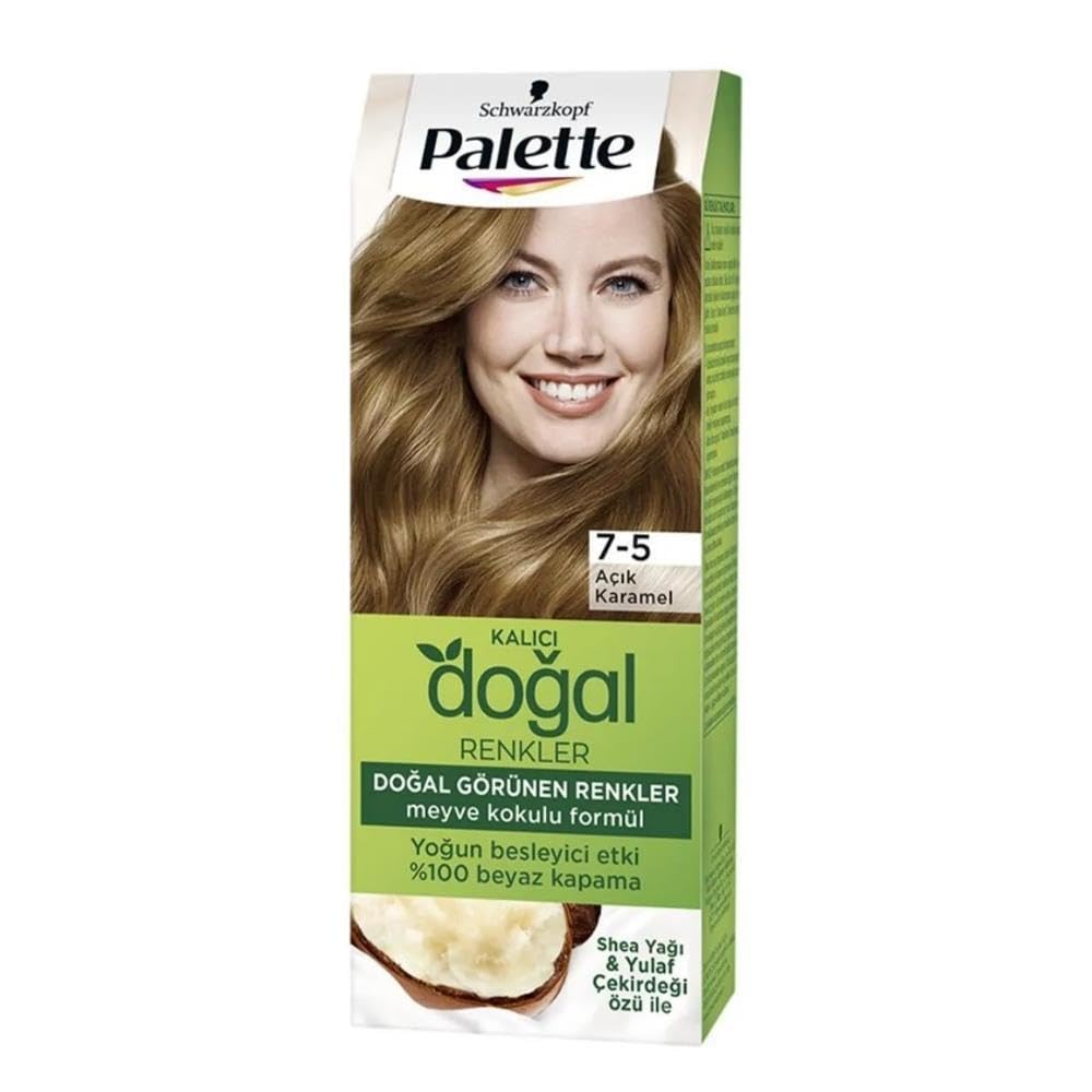 Palette Kalıcı Doğal Renkler 7.5 Açık Karamel Saç Boyası