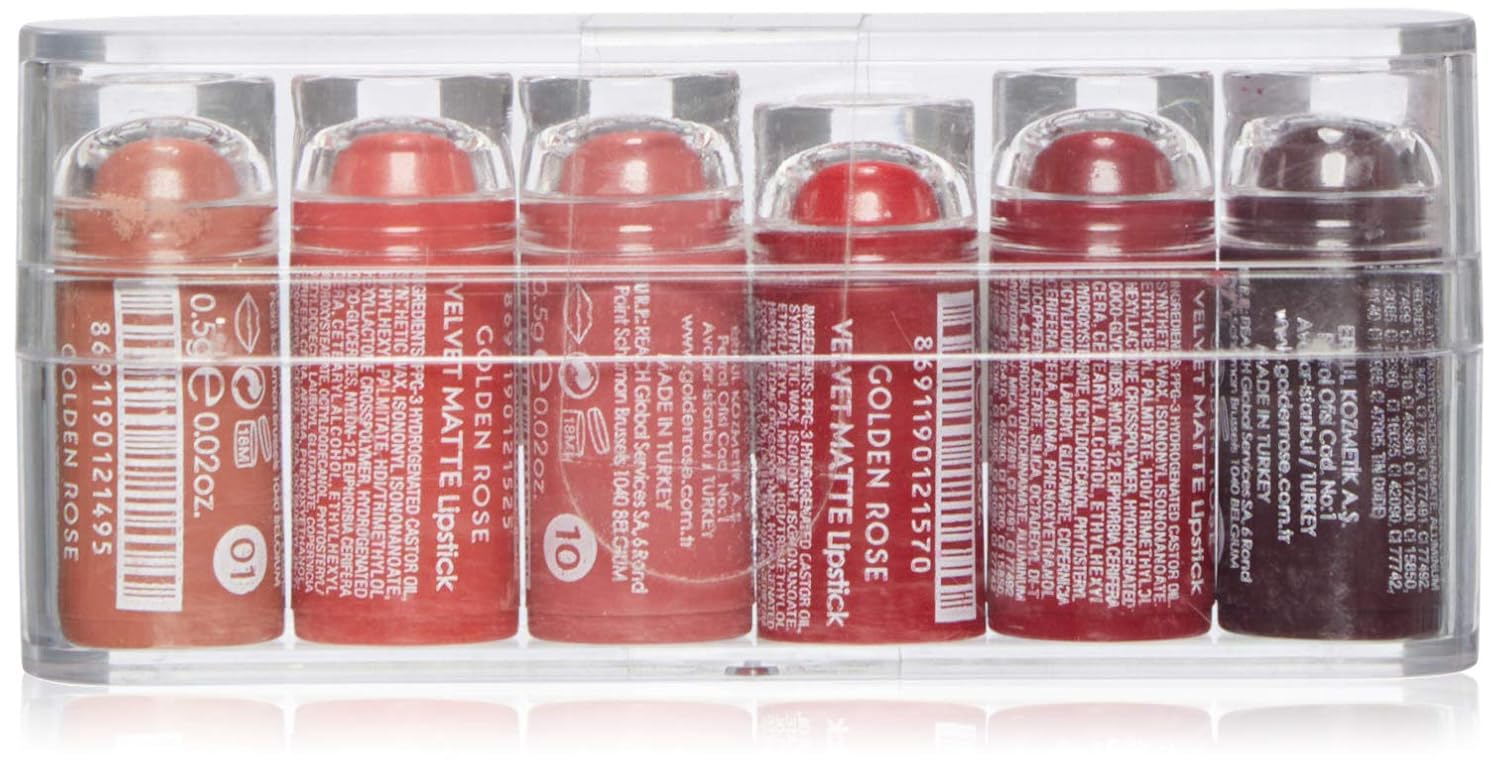 Golden Rose Velvet Lipstick Ruj 6'lı Mini 1 Adet (1 x 6 Adet)