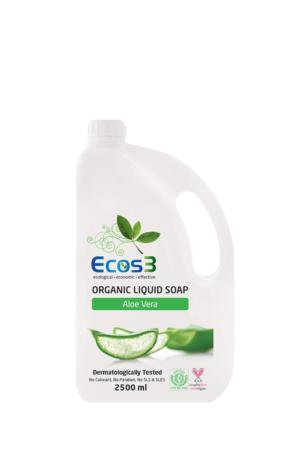Ecos3 Organik Aloe Vera Özlü Parabensiz Sıvı Sabun (1 x 2500 mL)