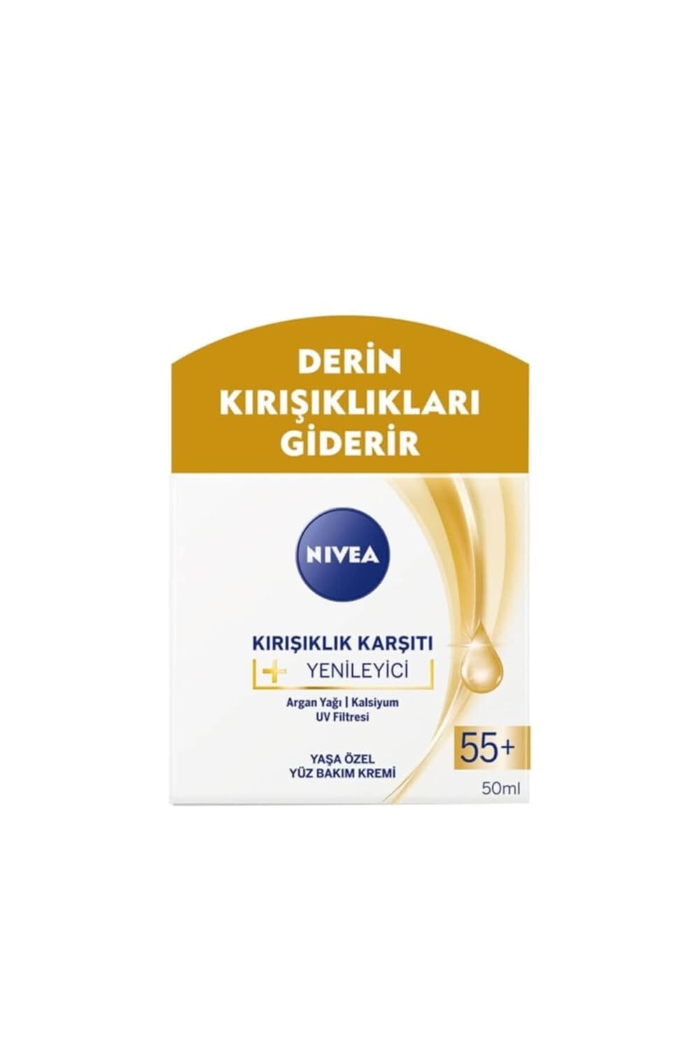 NIVEA Kırışıklık Karşıtı + Yenileyici Yüz Bakım Kremi Yaş 55+ (50 ml)
