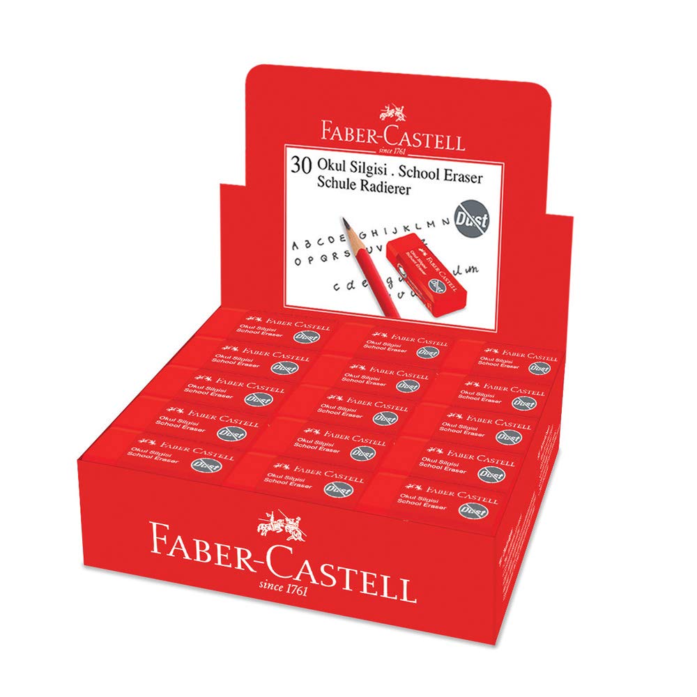 Faber-Castell 5130187223000 Okul Silgisi, 30'lu