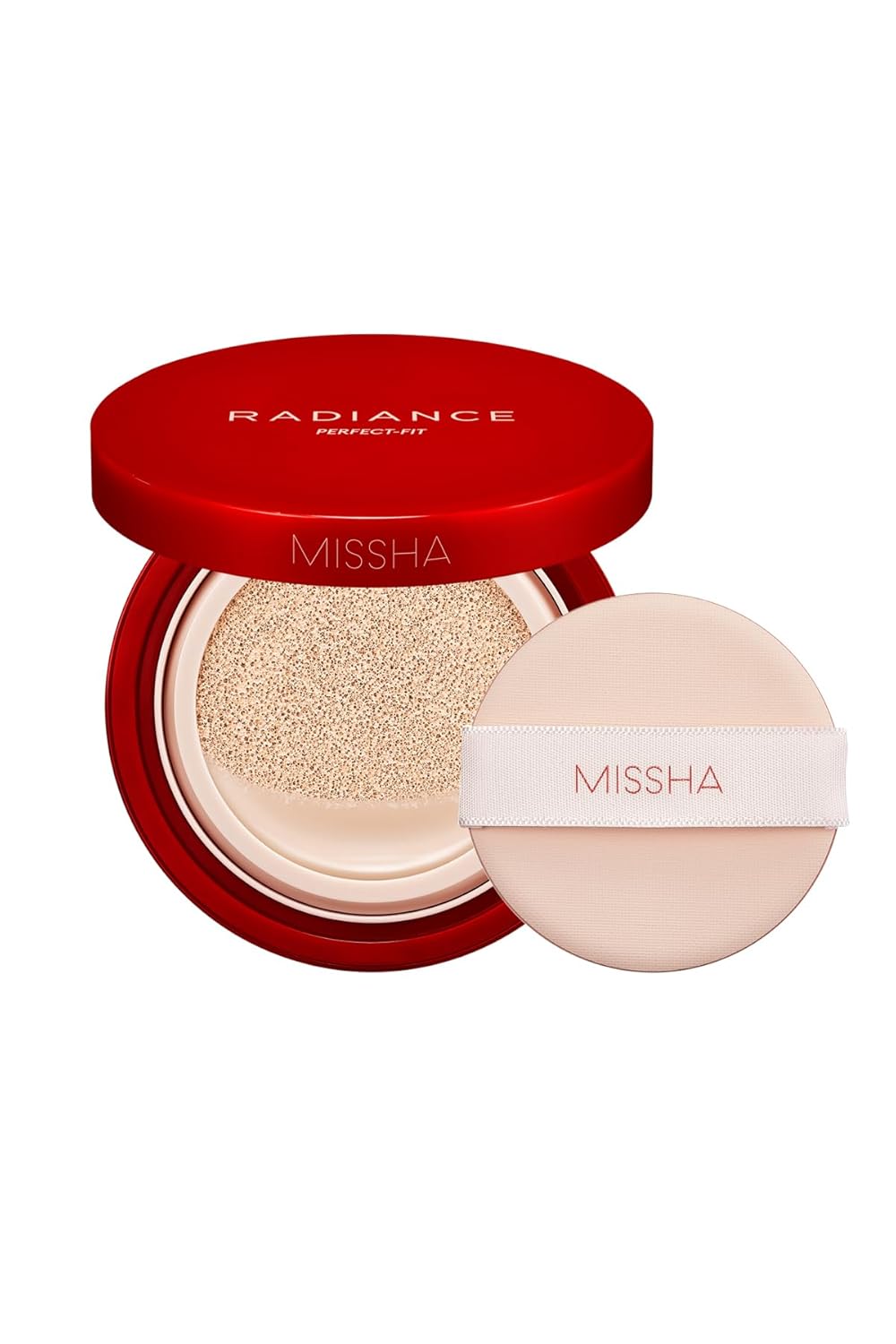 MISSHA Mat Bitişli Ve Kalıcı Cushion Fondöten Radiance Perfect Fit Cushion Foundation No19 Ivory Spf