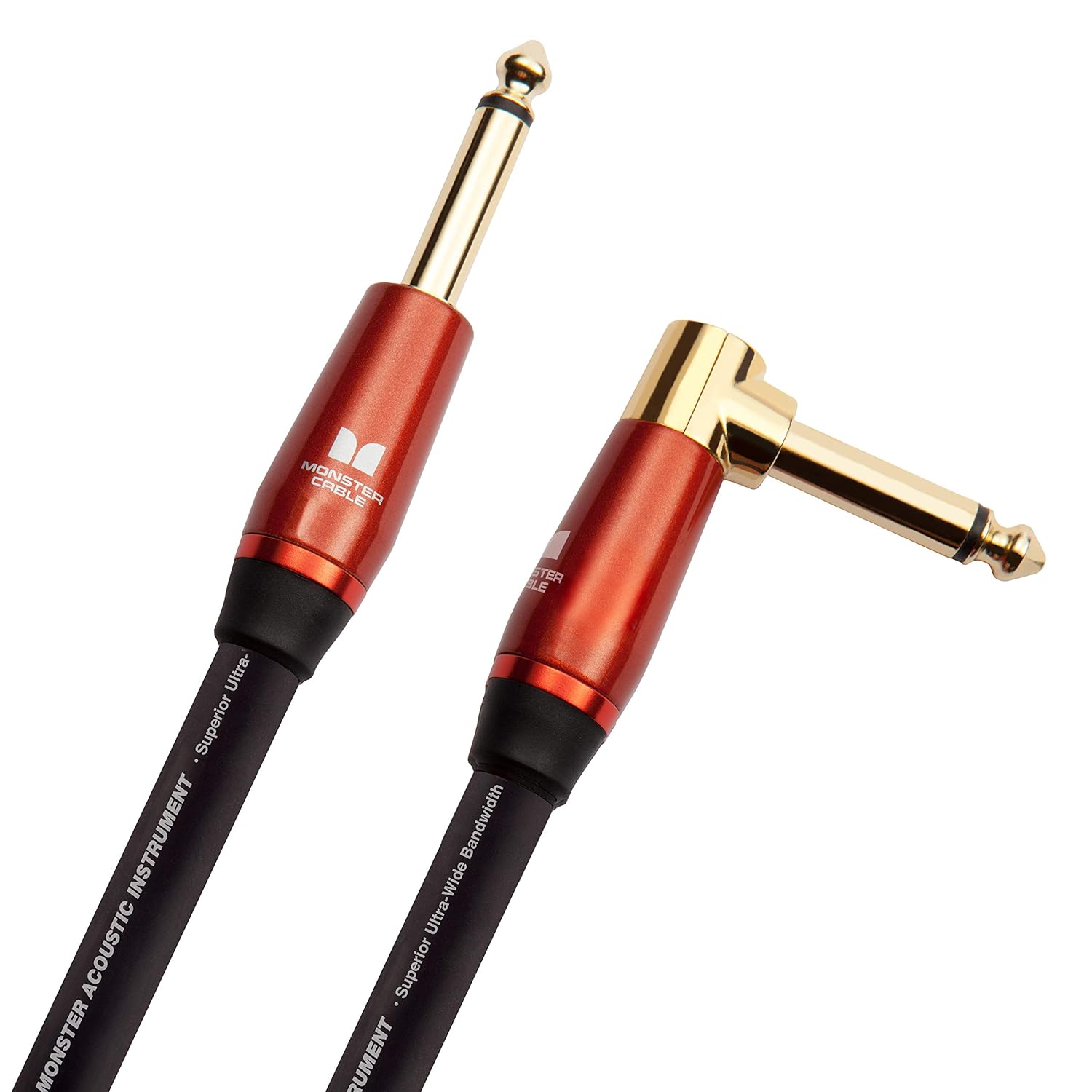MONSTER Prolink Acoustic Instrument Cable - Right Angle to Straight | 6.4mt