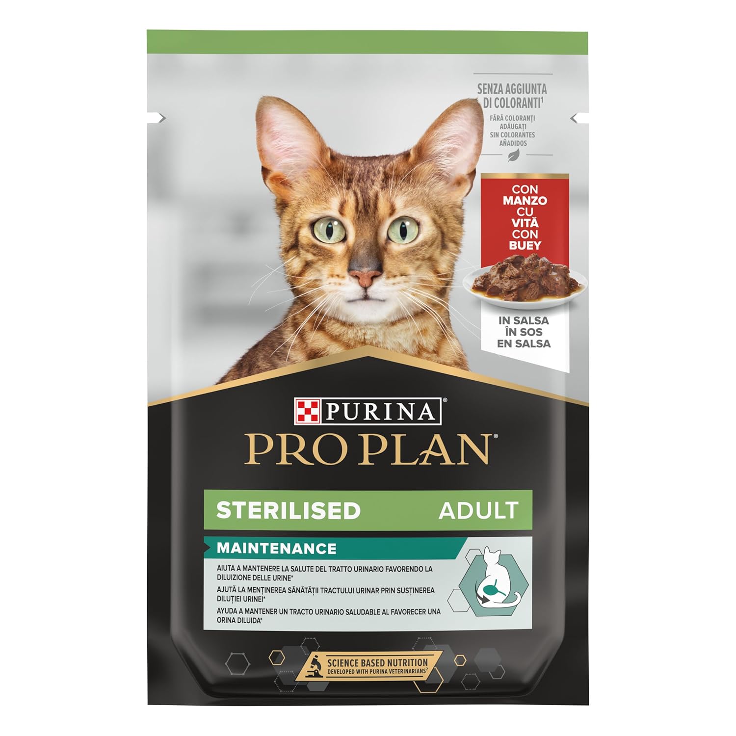 Purina Pro Plan Sterilised Kısırlaştırılmış Kediler için Sığır Etli Yaş Mama 85 Gram, 10 Adet