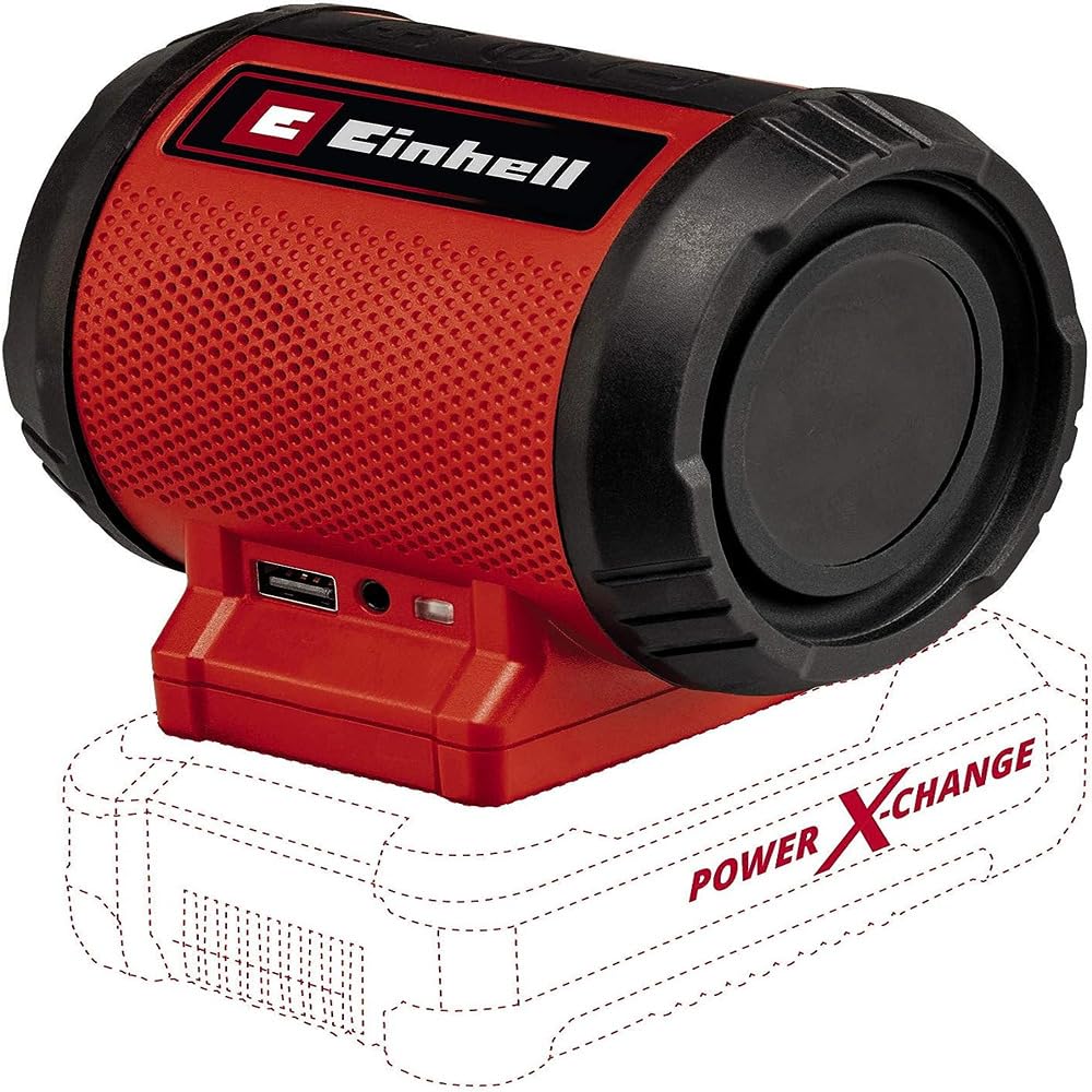 Einhell Akülü Hoparlör TC-SR 18 Li BT - Solo Power X-Change (Lityum-İyon, maksimum 85 dB, Bluetooth, AUX/USB girişi, sezgisel kontrol paneli, akü ve şarj cihazı dahil değildir) - 4514150