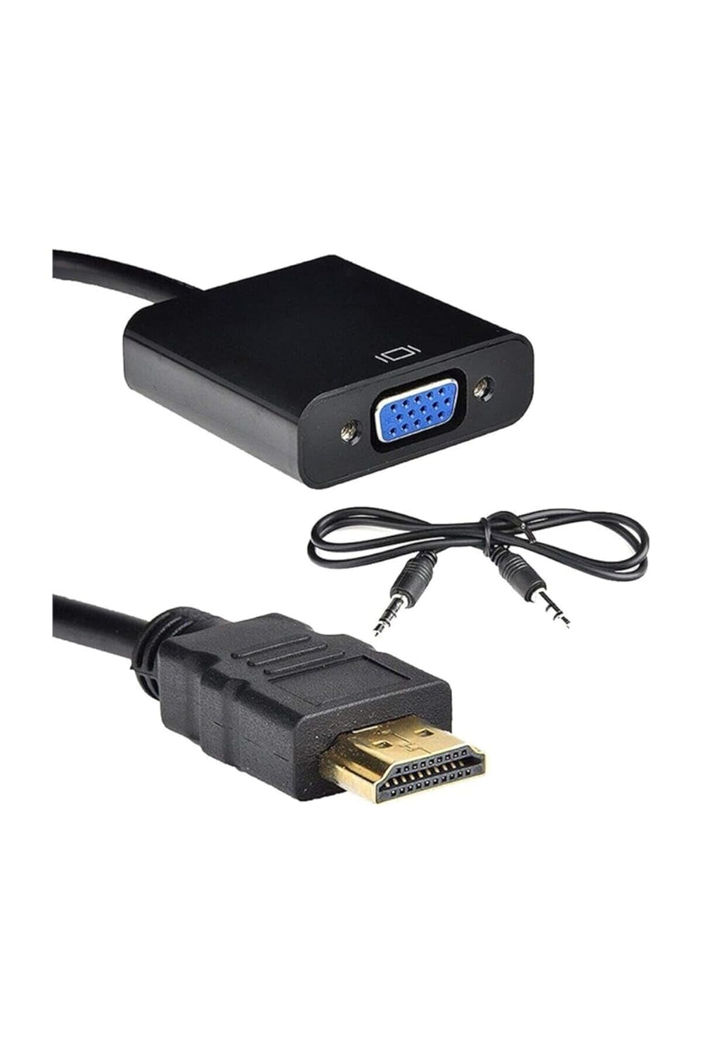 4488 Hdmı To Vga Ses Destekli Monitör Dönüştürücü Kablo Çevirici Adaptör