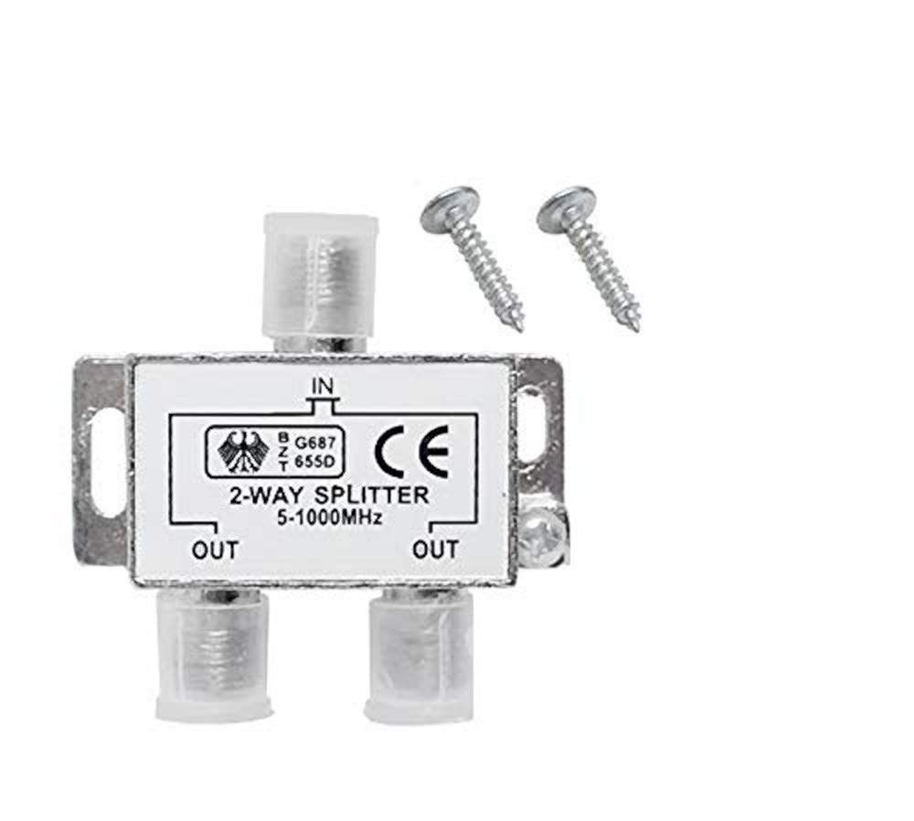 Alfais 4818 2 li Uydu Çanak Splitter Kablo TV Rg6 Anten Çoklayıcı Dağıtıcı