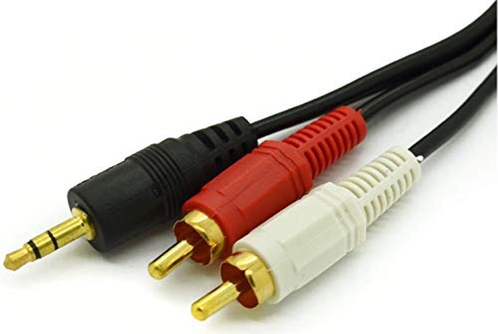 Alfais 4654 3.5mm Stereo To 2 Rca Aux Tos Ses Kulaklık Kablosu, 1.5 m