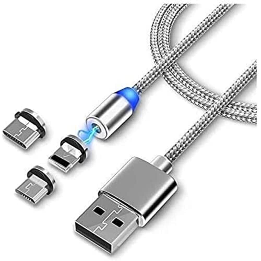 Alfais 4910 Mıknatıslı 3'ü 1 Arada Manyetik Data Kablo