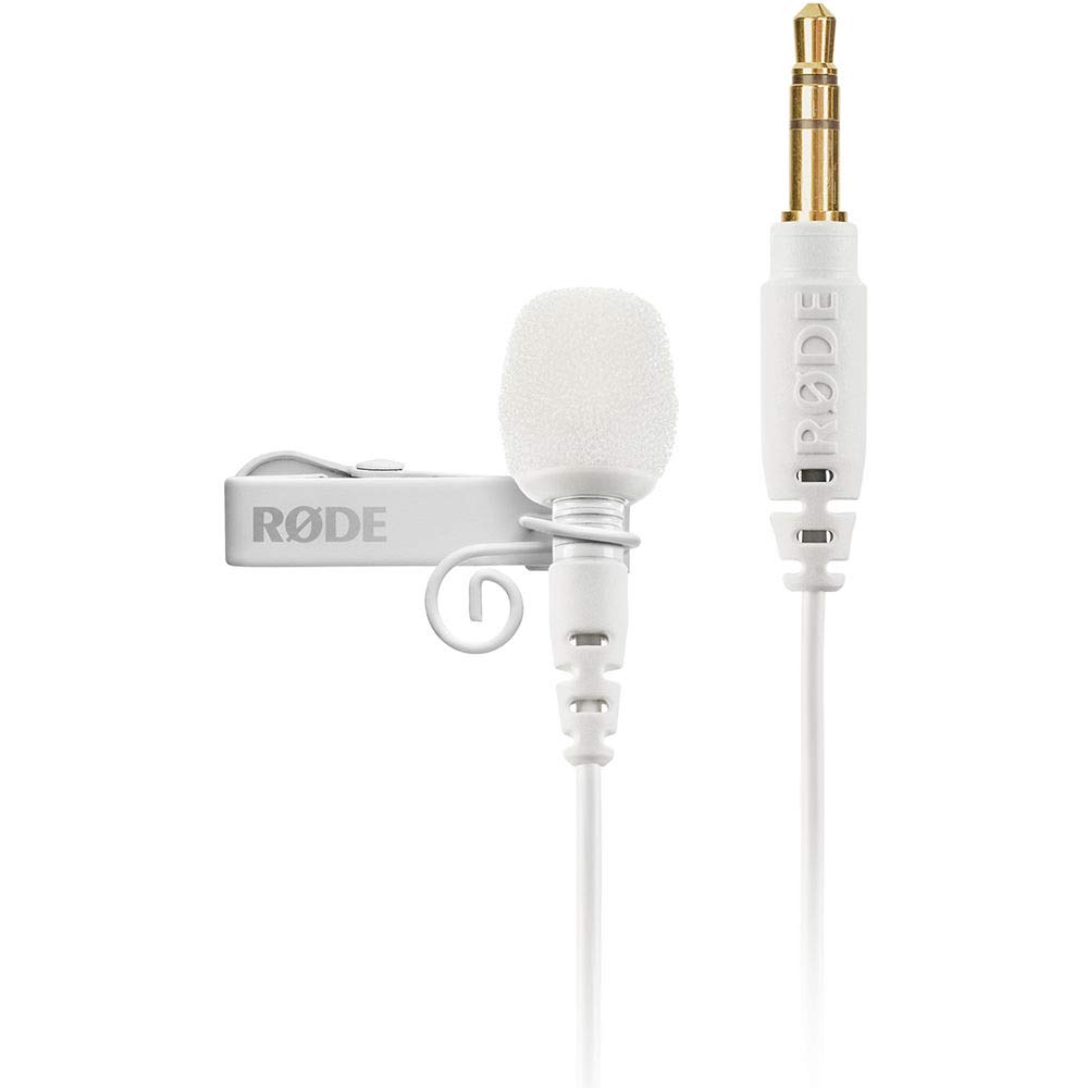 RODE Lavalier GO, Wireless GO Serisi ile Uyumlu Profesyonel Lavalier Mikrofon, 3.5 mm Jak, 4.5 mm Kapsül, 44 dB Ses, Pop Filtre, Beyaz