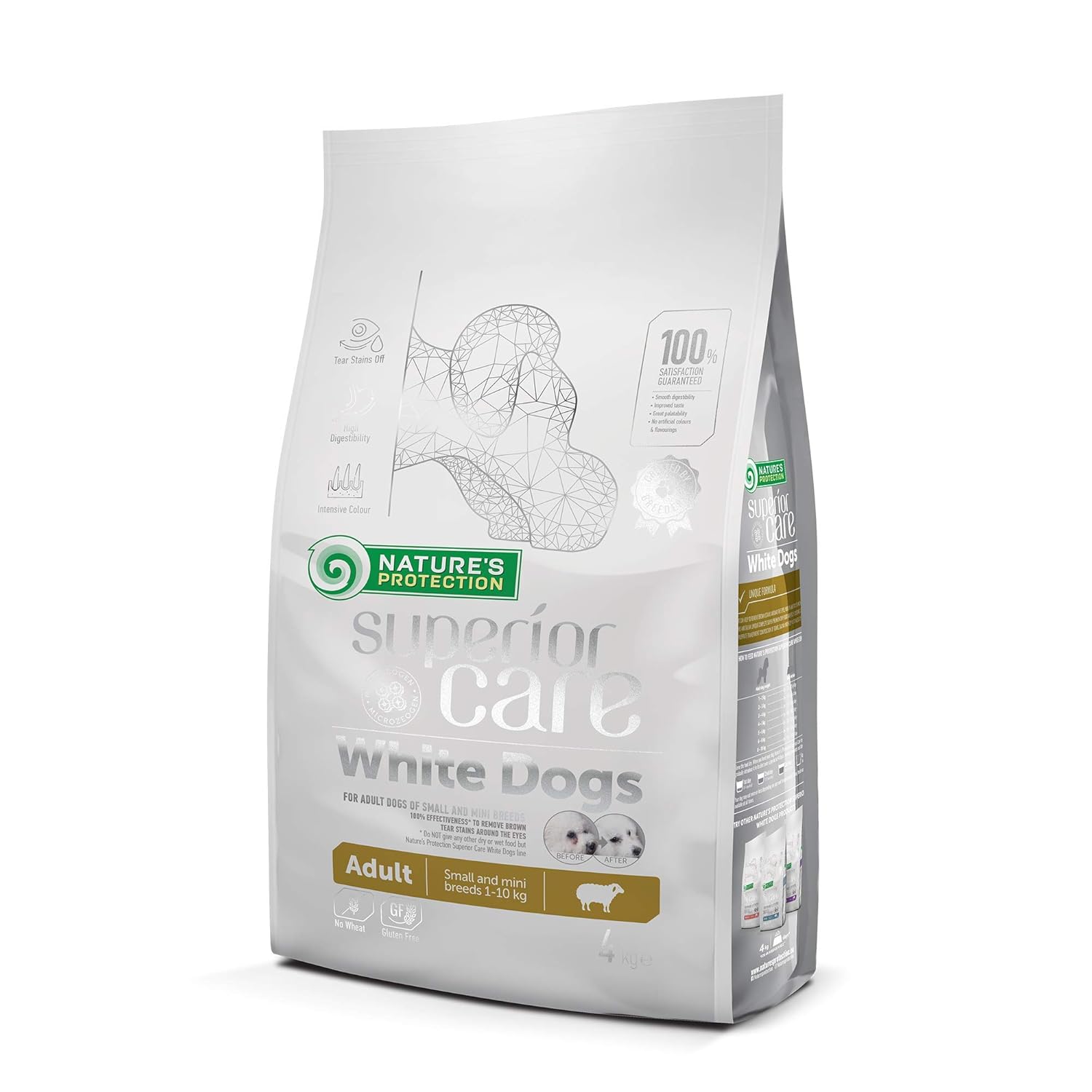 Nature's Protection Superior Care Beyaz Tüylü Köpekler için Kuzulu Küçük Irk Köpek Maması 4kg