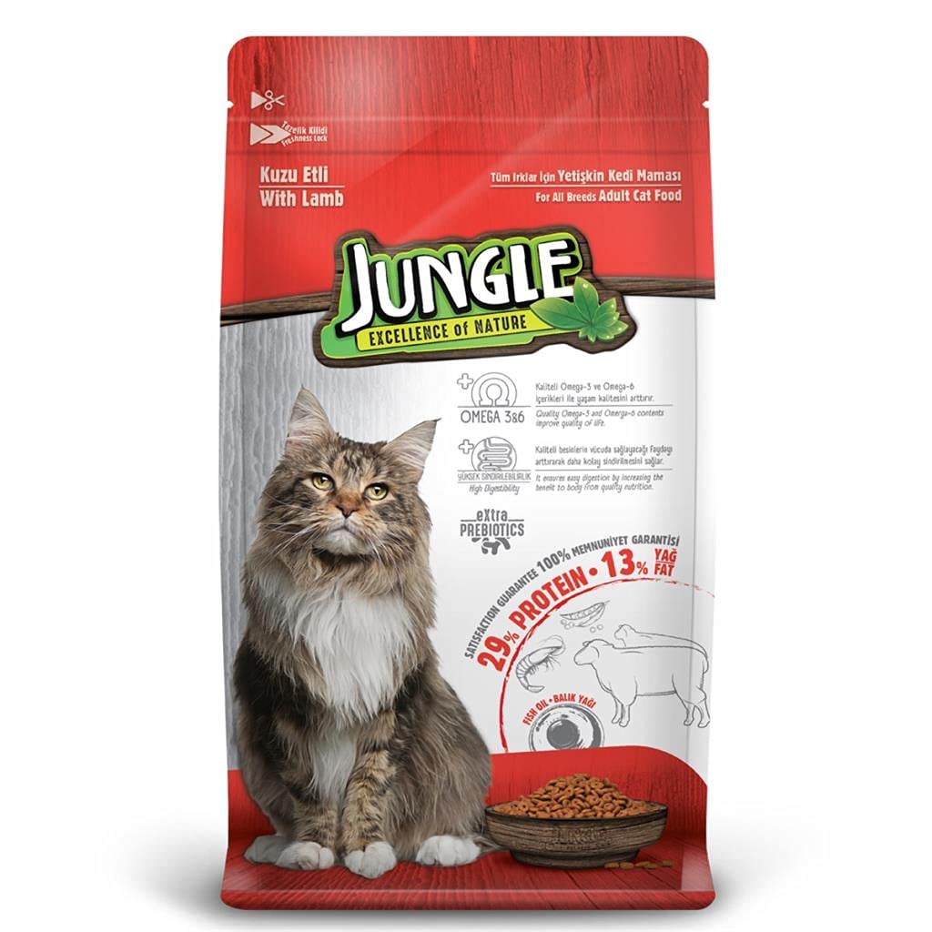 Jungle Kuzulu Yetişkin Kedi Maması 15 Kg
