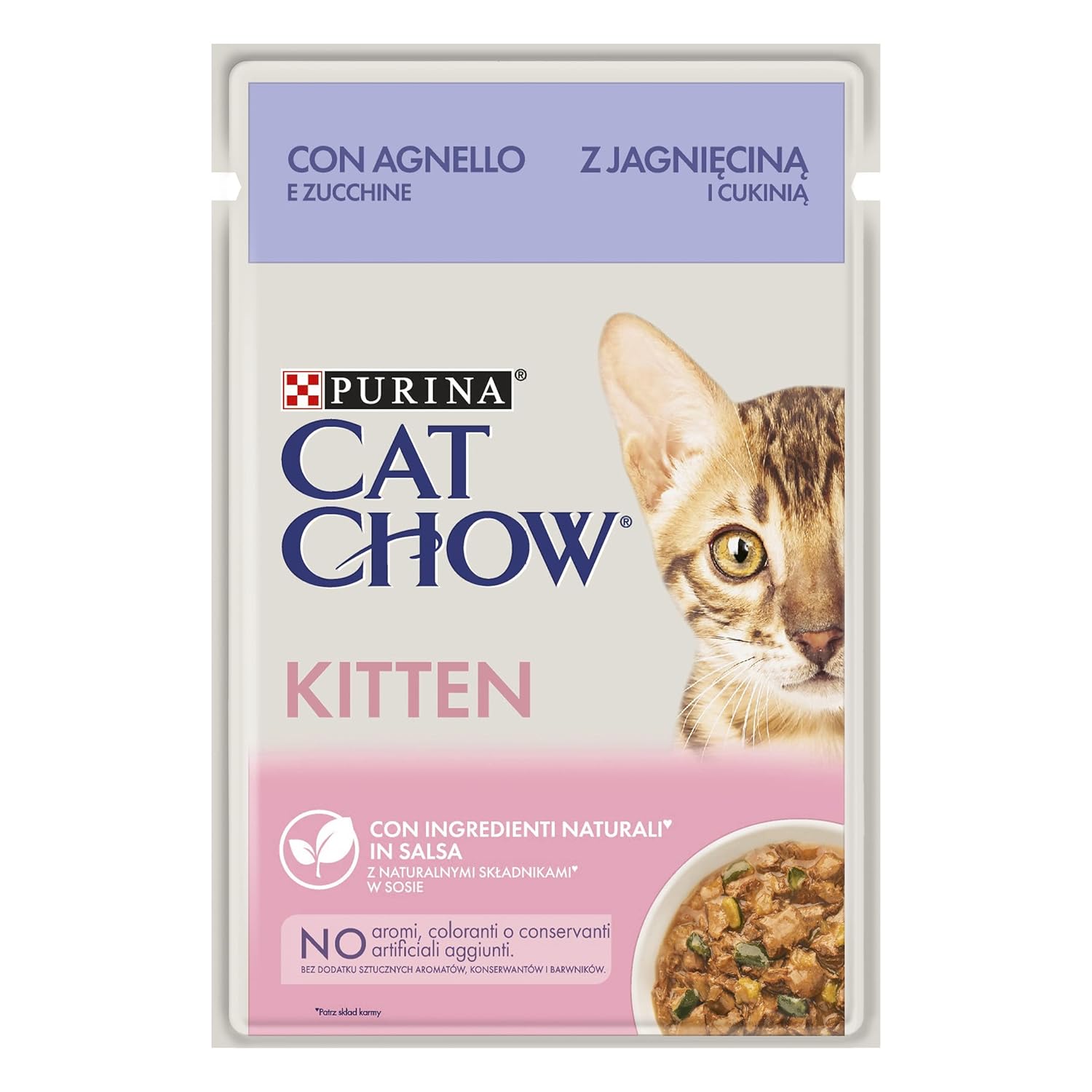 Cat Chow Kitten Kuzu Etli Yavru Kediler için Yaş Kedi Maması 85 g Pouch