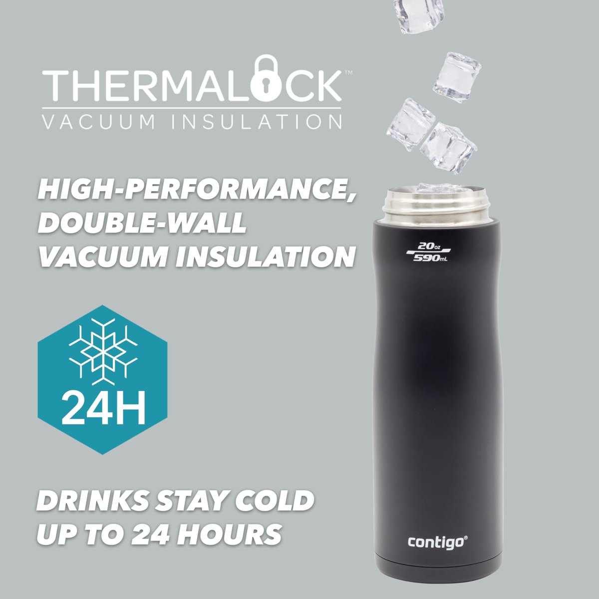 Contigo Ashland Autospout Soğuk Su Termosu 590 mL Turkuaz