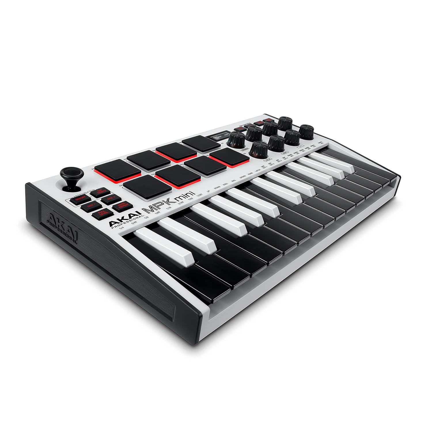 Akai Professional MPK Mini MK3 - USB MIDI Klavye Controller, 25 Mini Tuş, Arkadan Aydınlatmalı 8 Bateri Pedi, 8 Düğme ve Müzik Prodüksiyon Yazılımı Dahil - Beyaz