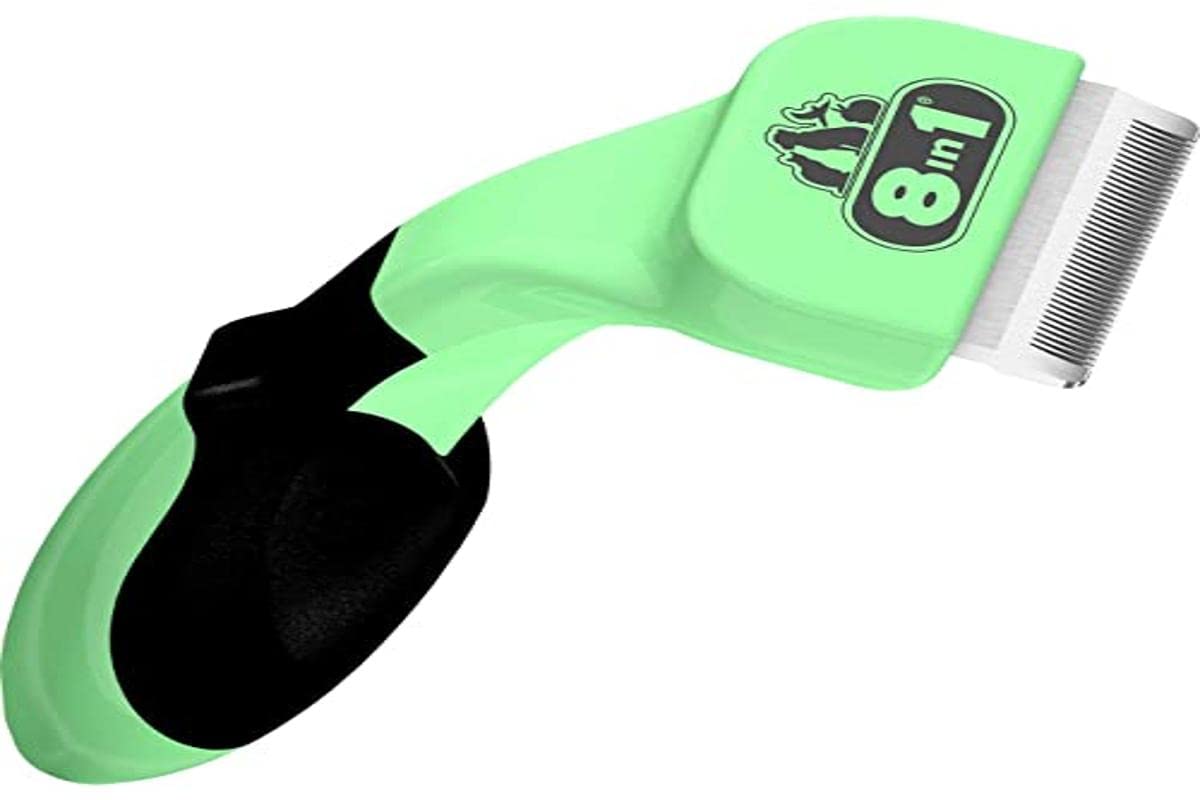 8in1 Perfect Coat DeShedder Küçük Irk Köpek Tarağı, Kısa ve Uzun Tüylü Köpekler İçin