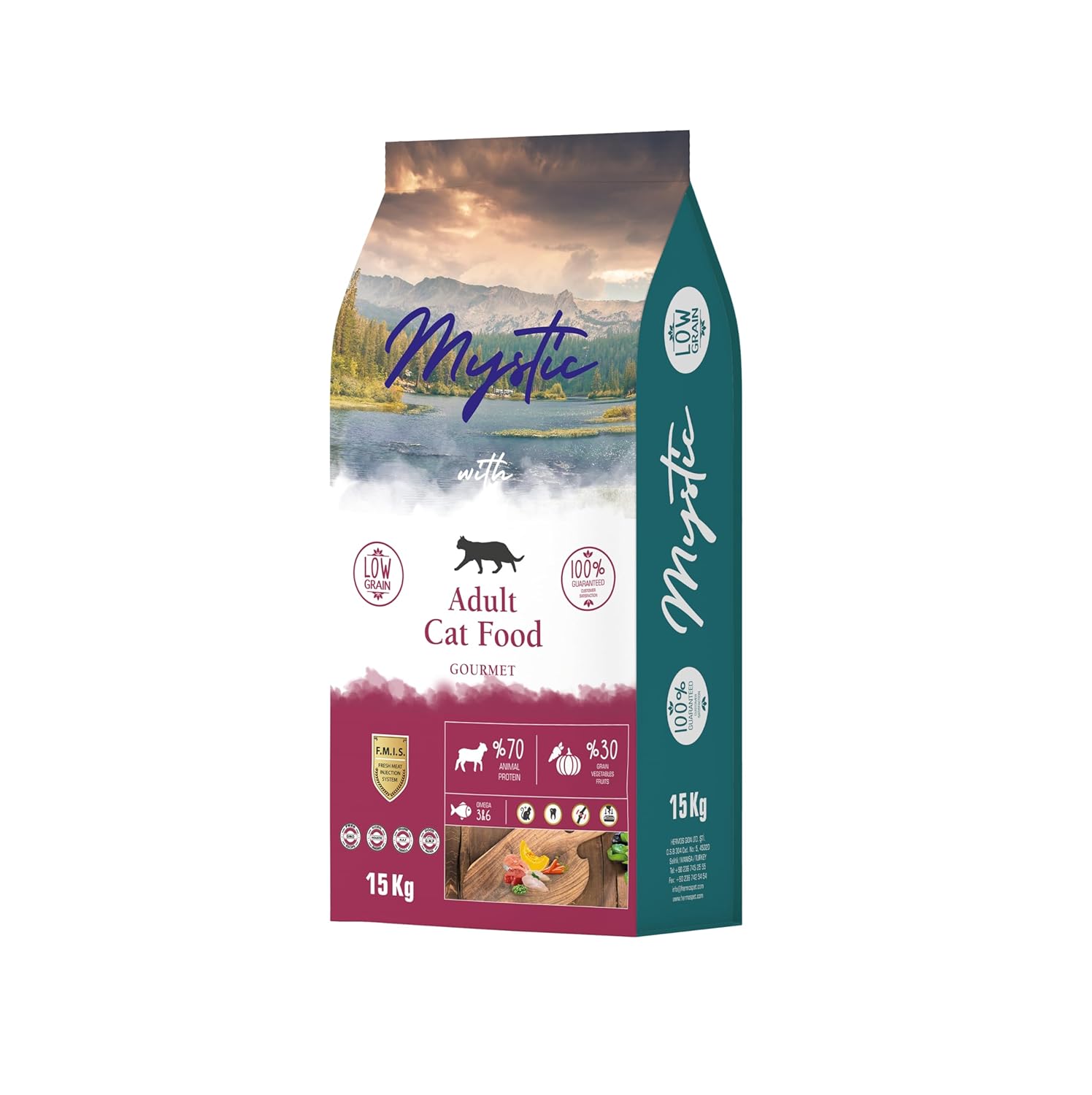 Mystic Az Tahıllı Yetişkin Kedi Maması Gurme 15 KG
