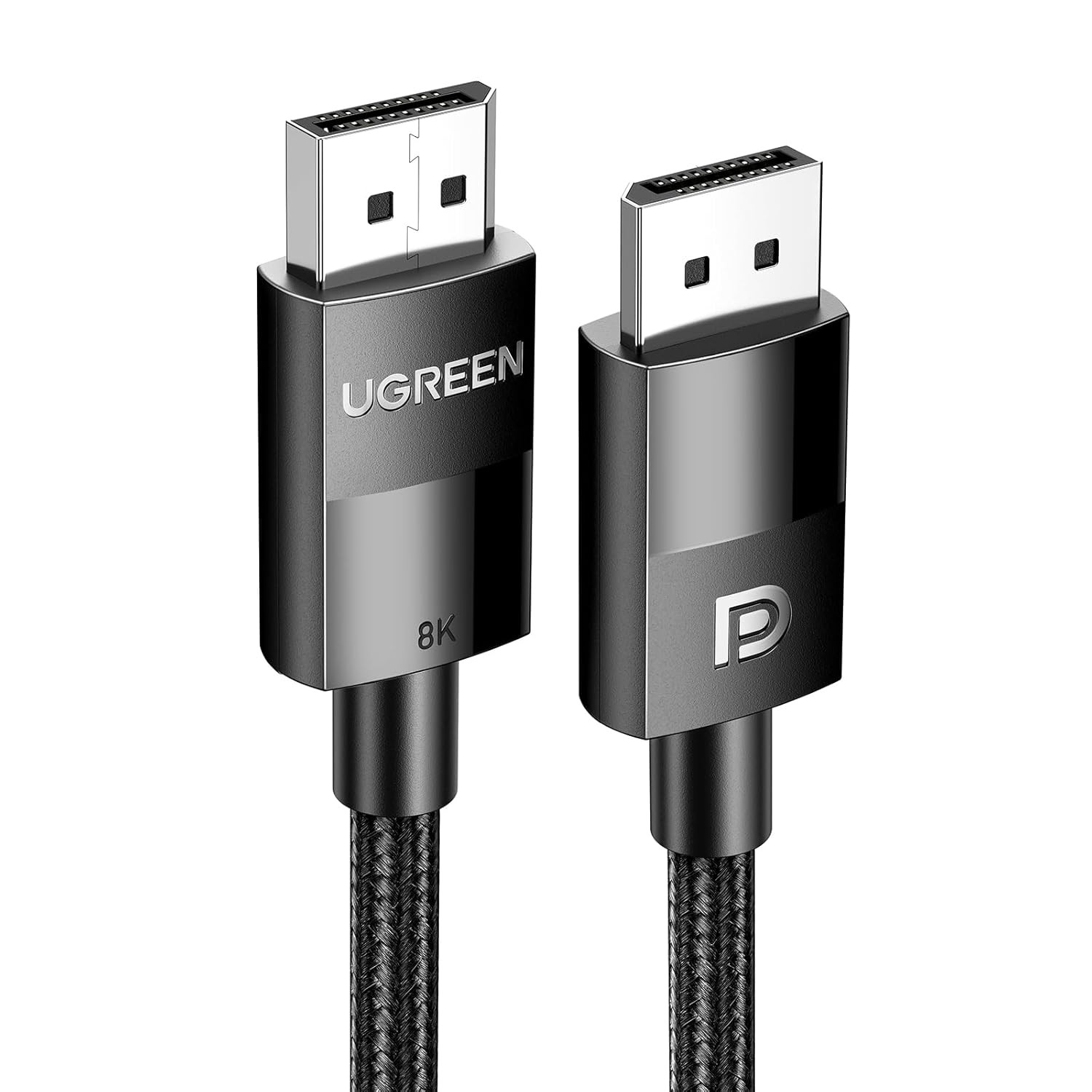 Ugreen 8K 60 Hz Display Port to Display Port 1.4 Örgülü Kablo 3 Metre, Siyah