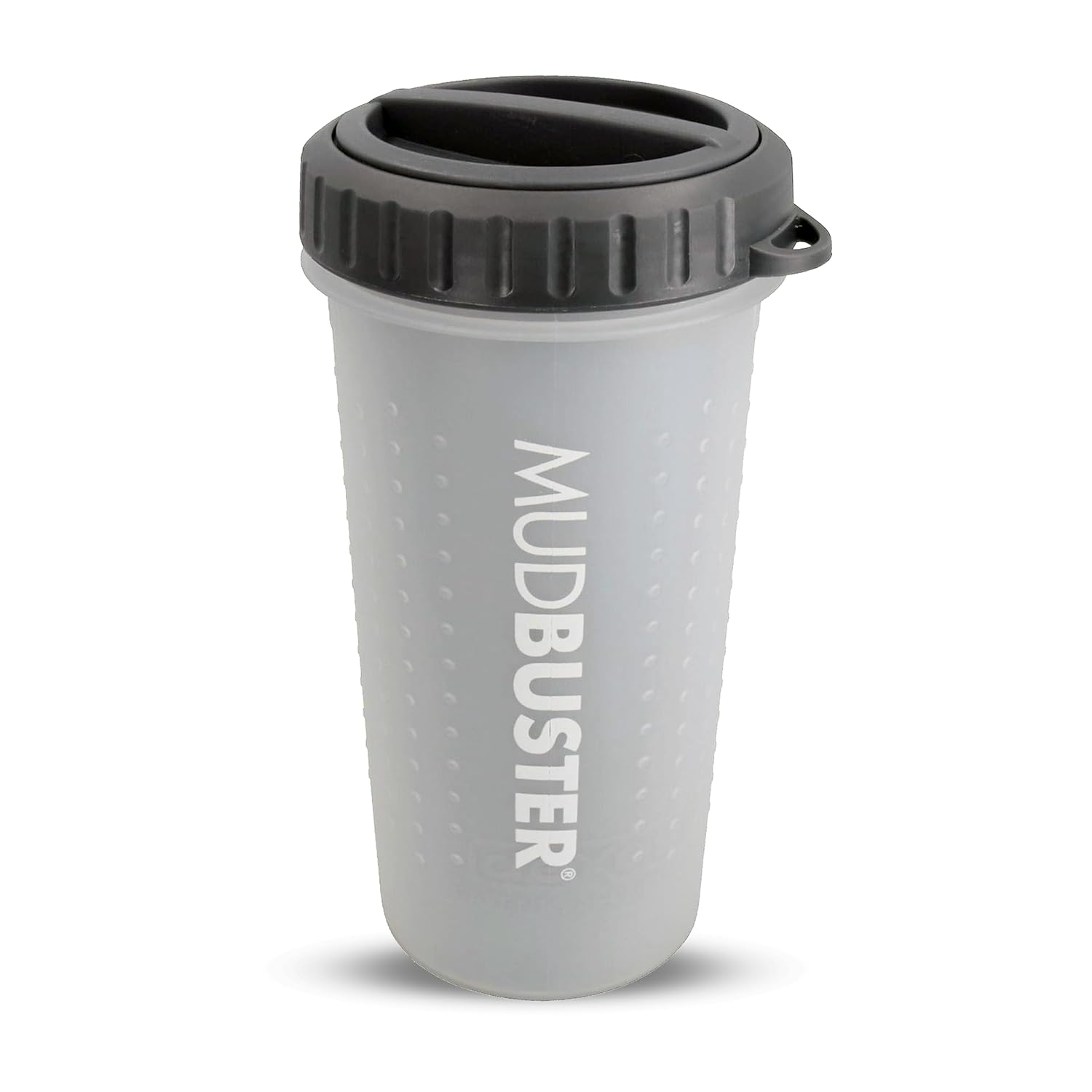 Dexas Kapaklı Çamurluk Taşınabilir Köpek Pati Temizleyici, Büyük, Açık Gri