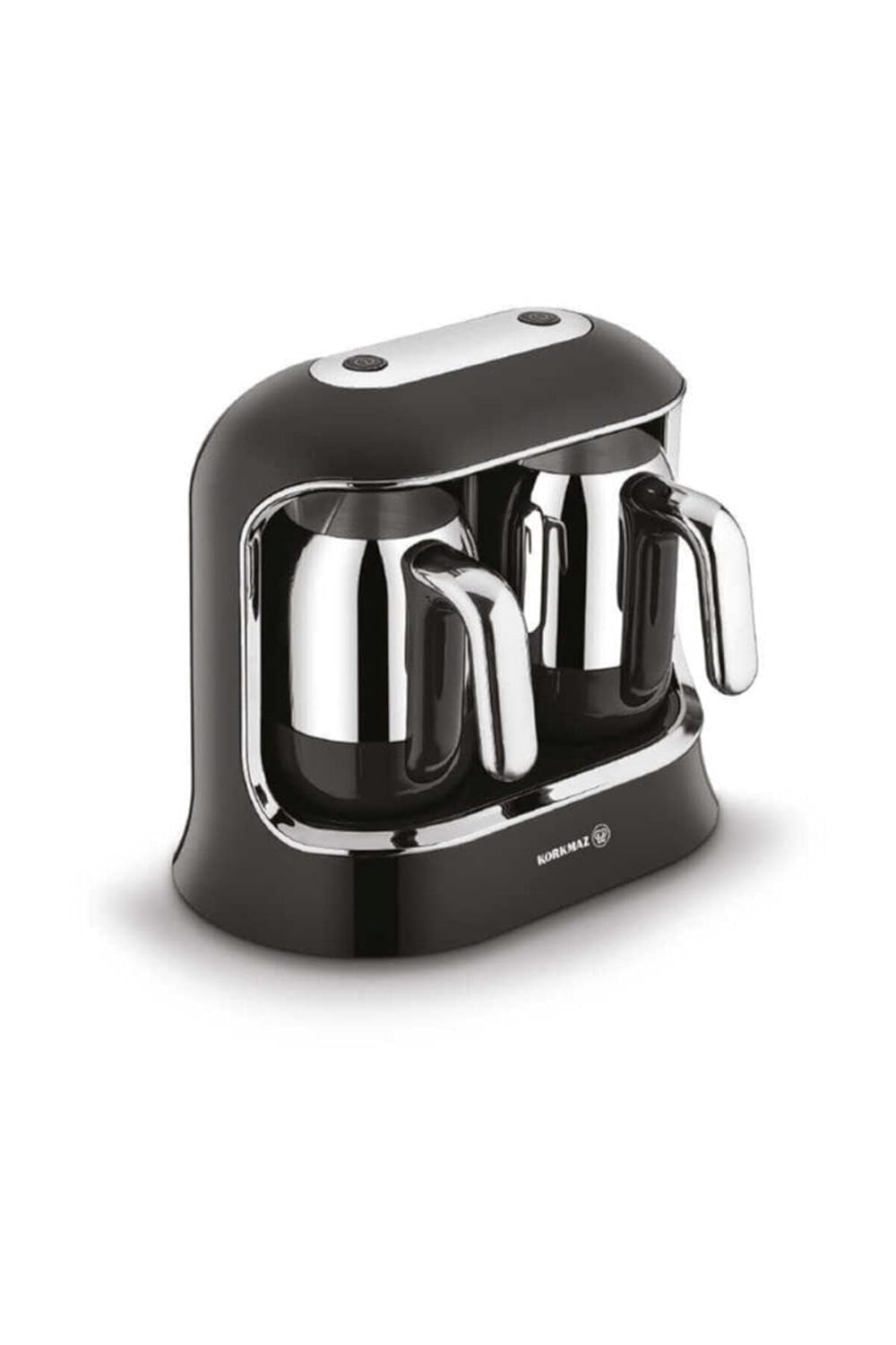 Korkmaz Kahvekolik Twin Siyah/Krom Otomatik Kahve Makinesi