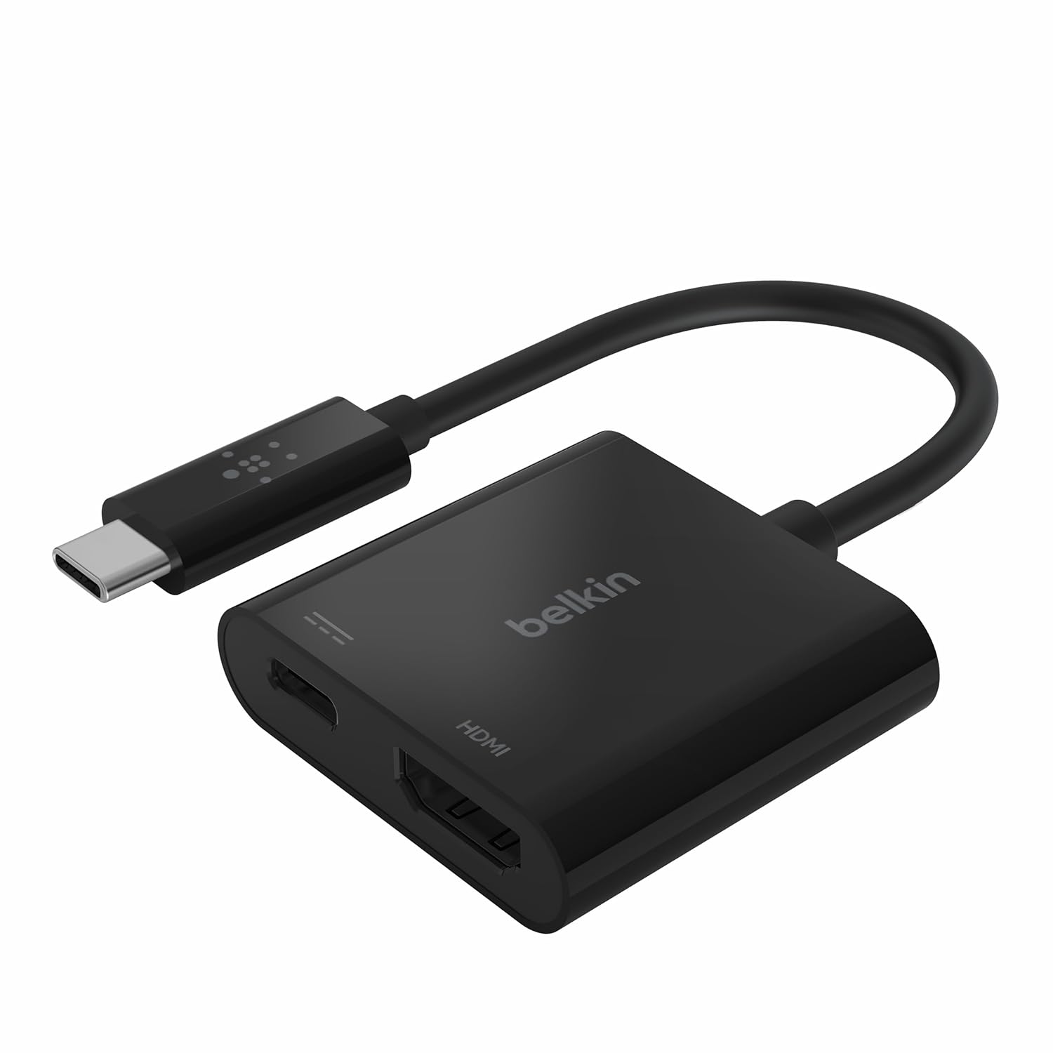 Belkin USB-C-HDMI Adaptörü Şarj Cihazı AVC002btBK,4K UHD Videoyu, Bağlı Cihazlar için 60 W’a kadar Doğrudan İletim Gücünü Destekler, Macbook Pro HDMI Adaptörü