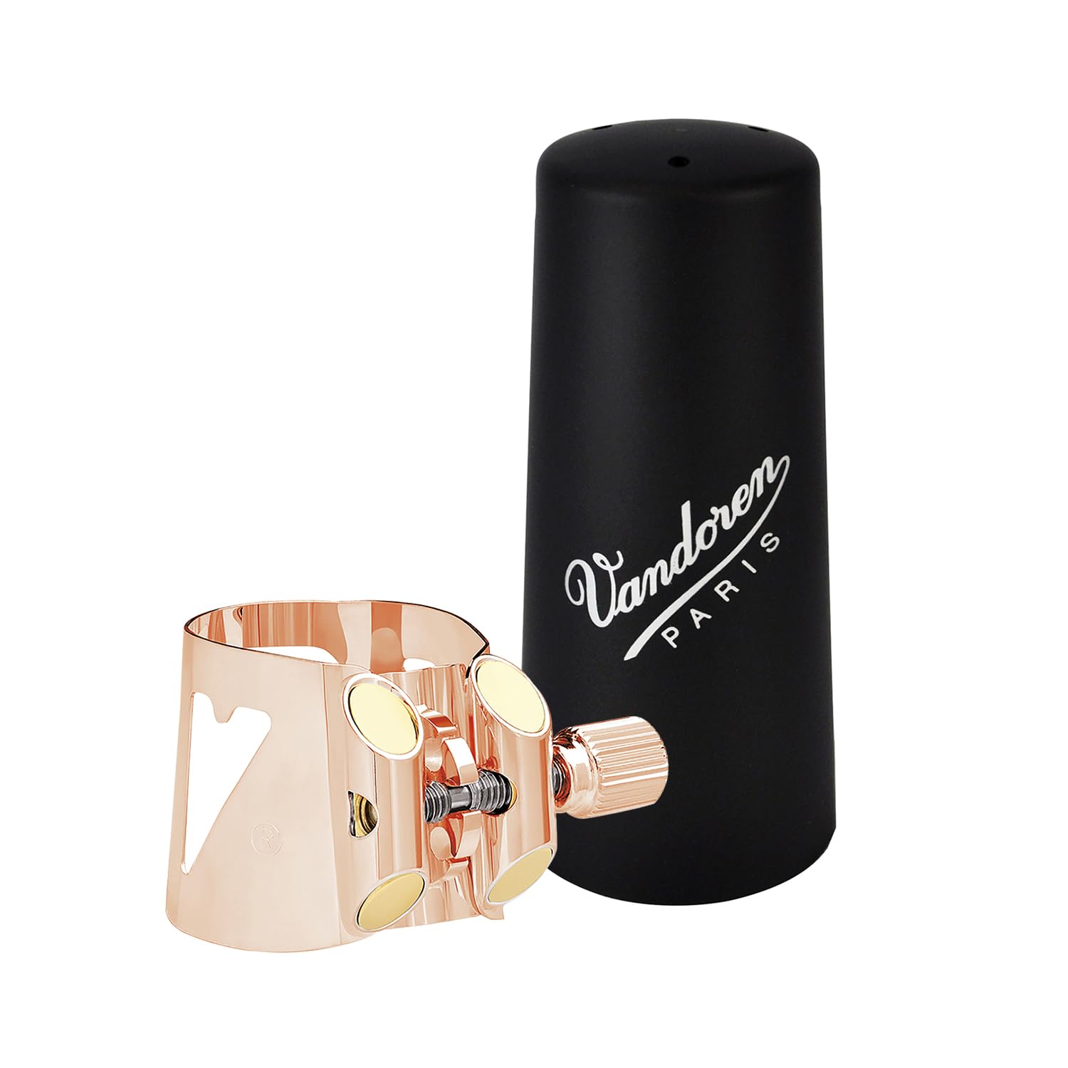 Vandoren LC01PGP Optimum Bb Clarinet Ligature & Cap; Pembe Altın
