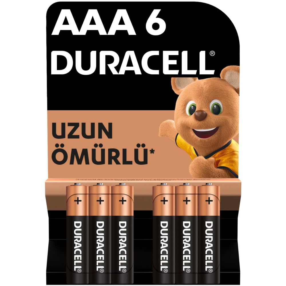 Duracell AAA Alkalin İnce Kalem Pil (6'lı paket) 1,5 V LR03/MN2400
