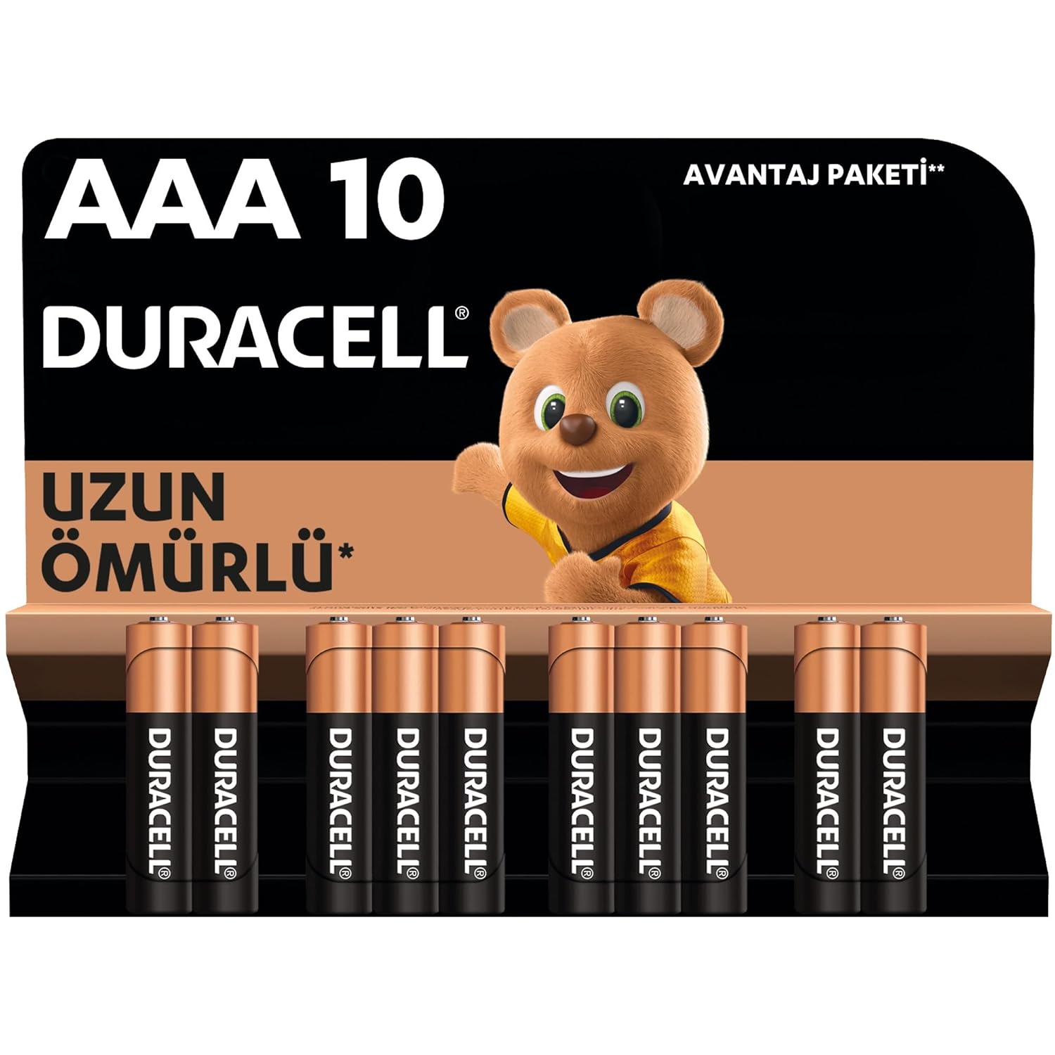 Duracell AAA Alkalin İnce Kalem Pil (10’lu paket) 1,5 V LR03/MN2400