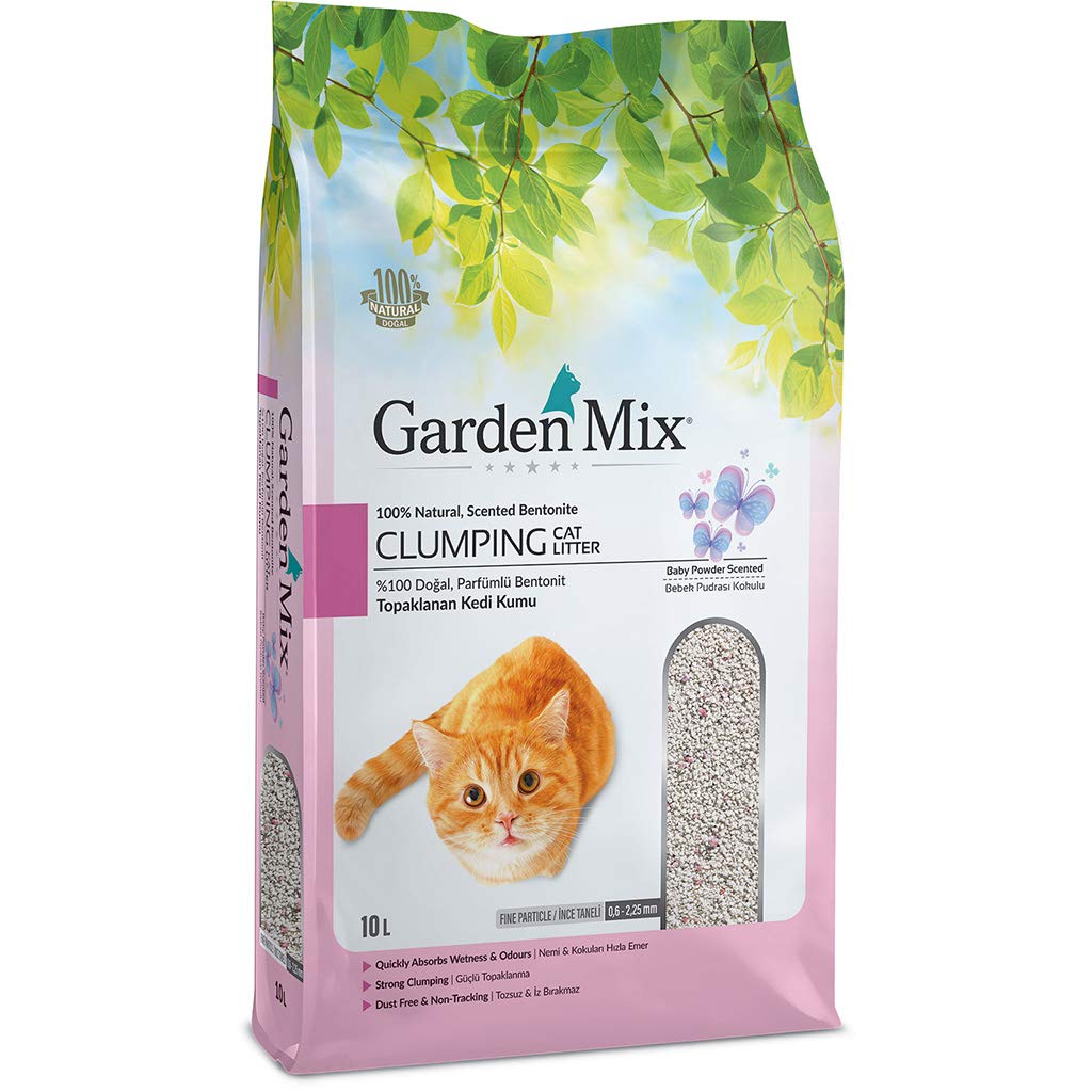 Gardenmix Garden Mix Pudra Kokulu İri Taneli Bentonit Kedi Kumu 10 lt