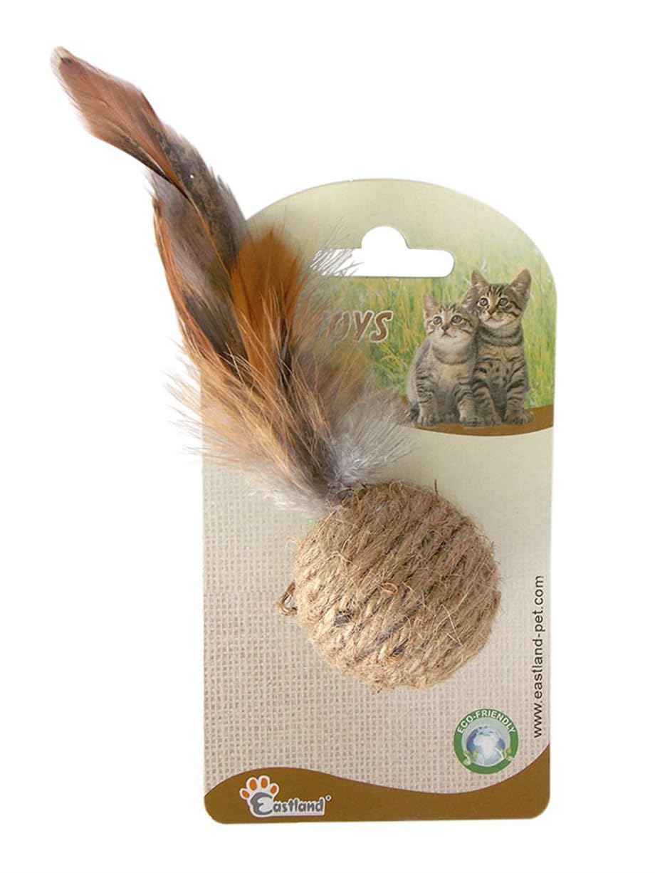 Beeztees Eastland 550082 Tüylü Top Kedi Oyuncağı, 4 Cm